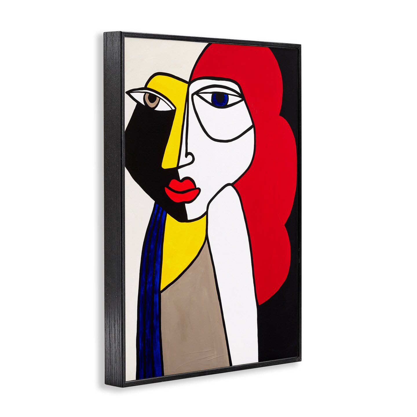 Stupell Industries Cubist Portrait of Woman Framed Giclee Wall Art Design by Ruth Fromstein