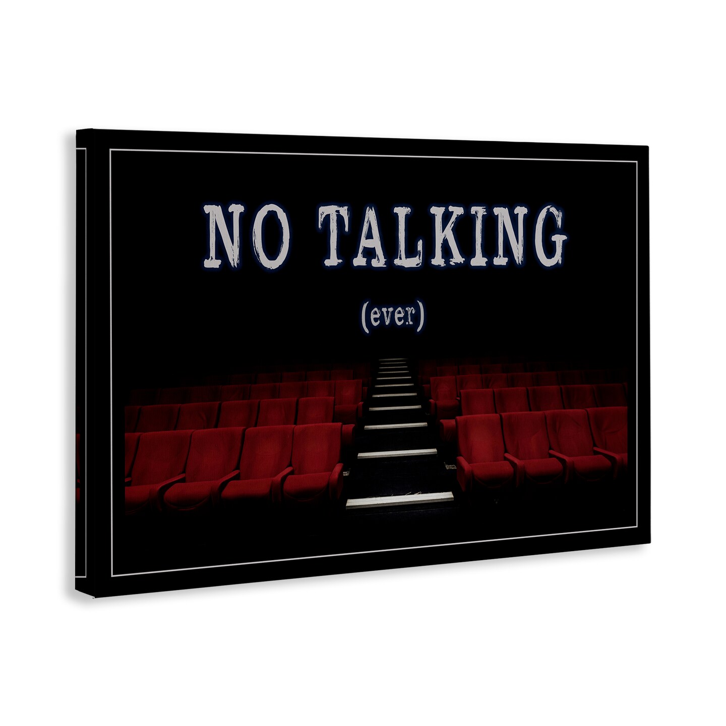 Stupell Industries No Talking Move Theater Canvas Wall Art Design by Graffi*tee Studios
