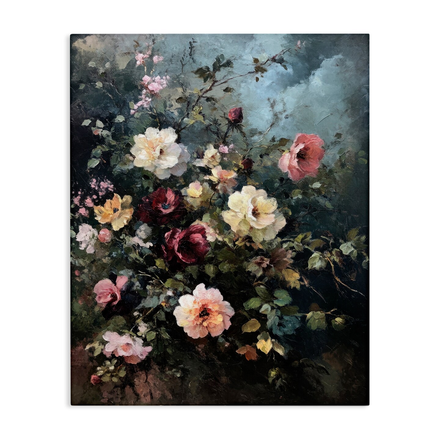 Stupell Industries Moody Dark Bouquet Canvas Wall Art Design by Petal Prints Design