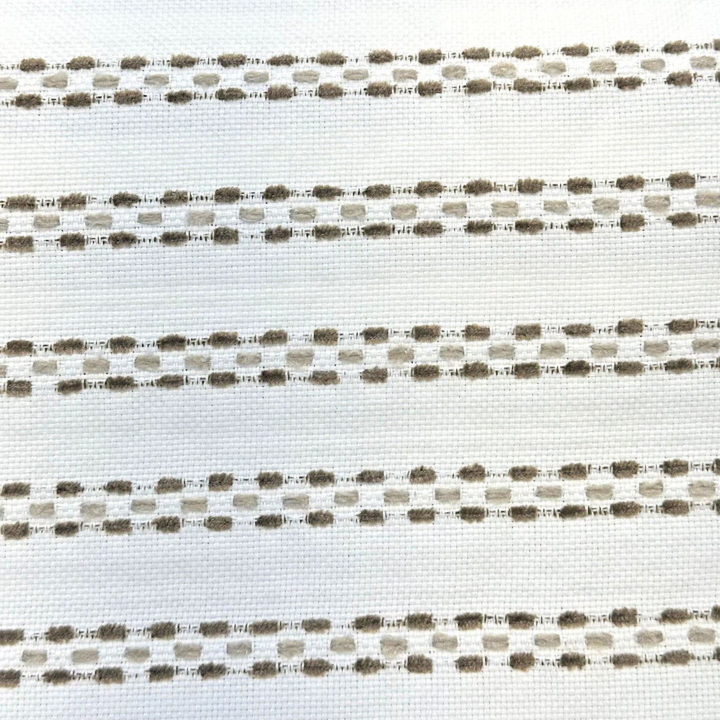 1 Yard Stitchy Stripe Linen Taupe Sunbrella Outdoor Upholstery Fabric 54 Inch Width