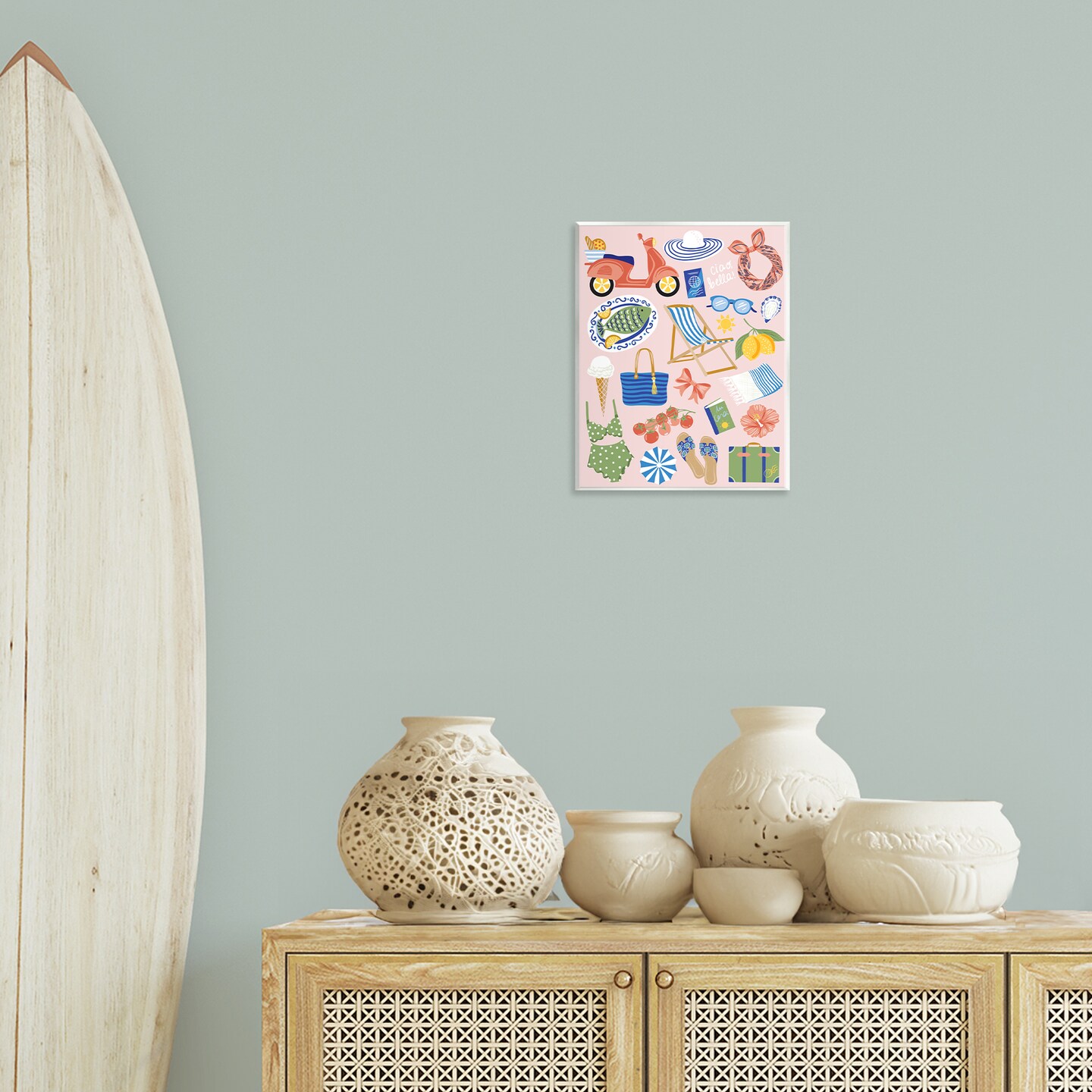 Stupell Industries Mediterranean Coast Necessities Wall Plaque Art Design by Arrolynn Weiderhold
