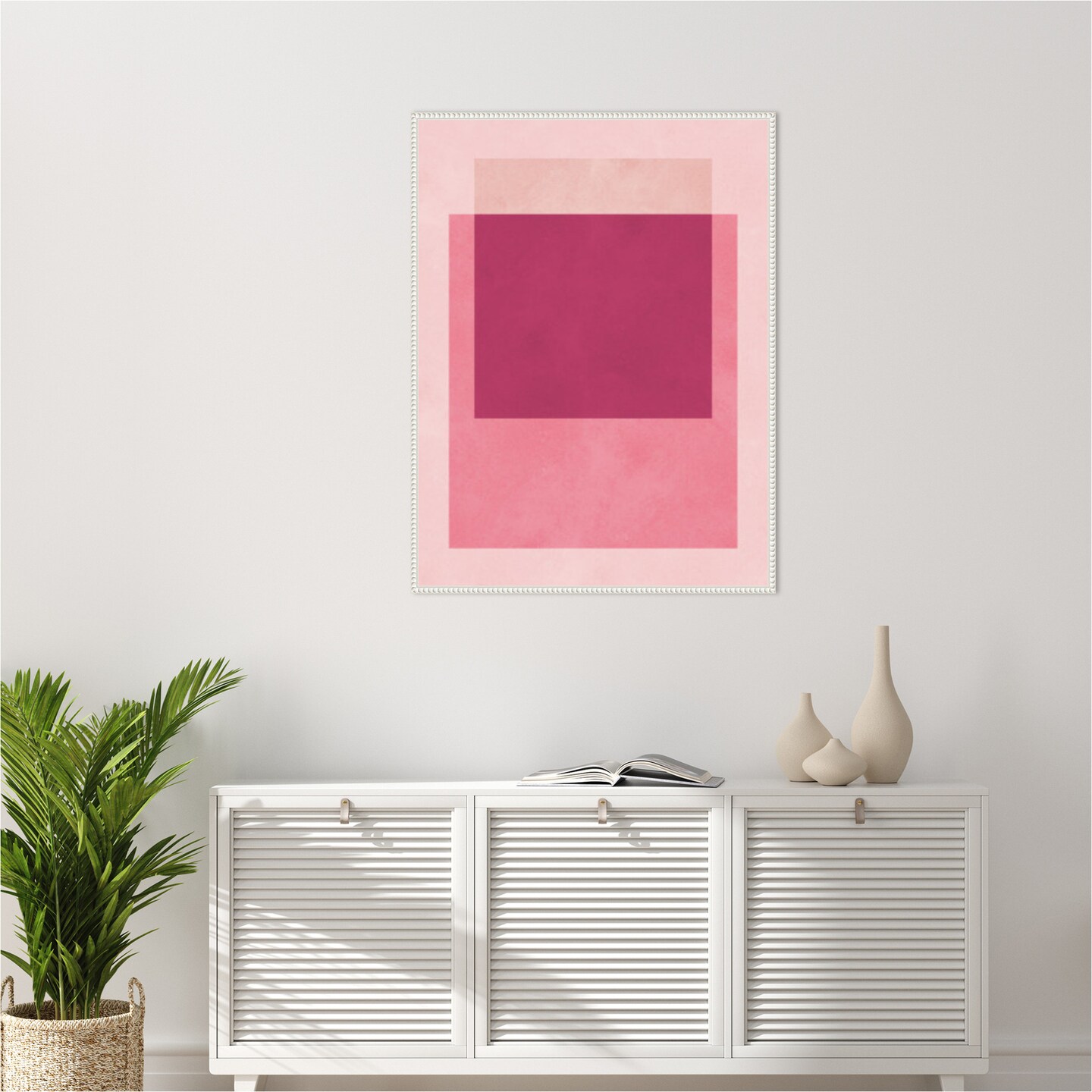 Overlapping geometry 12 by Vitor Costa Framed Canvas Wall Art