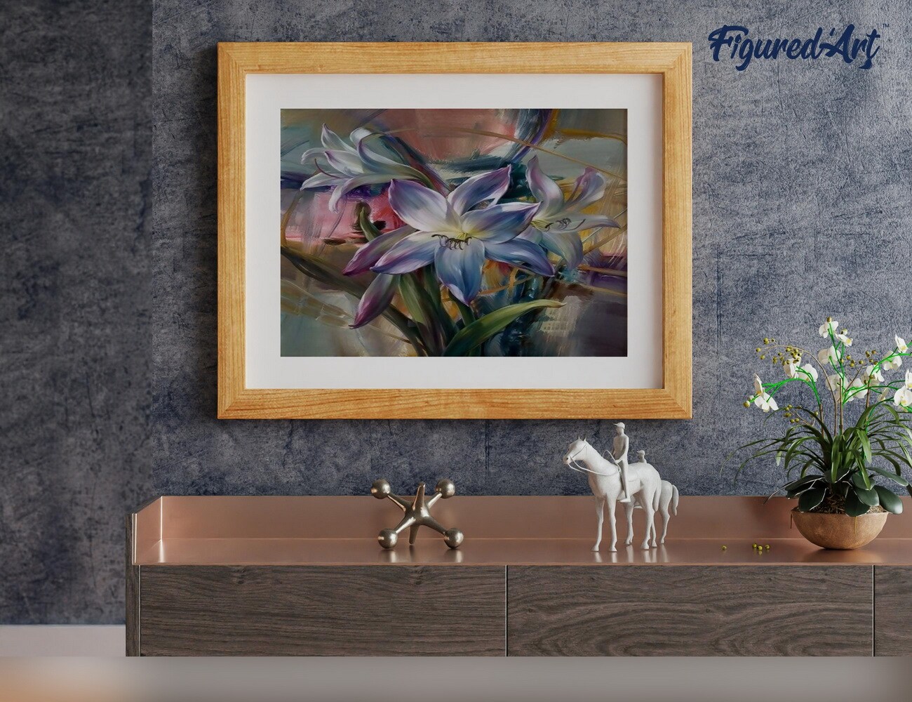 Figured&#x27;Art Paint by Numbers for Adults Colourful Lilies 16&#x22;x20&#x22; - Craft Art Painting DIY Kit Rolled Canvas without frame