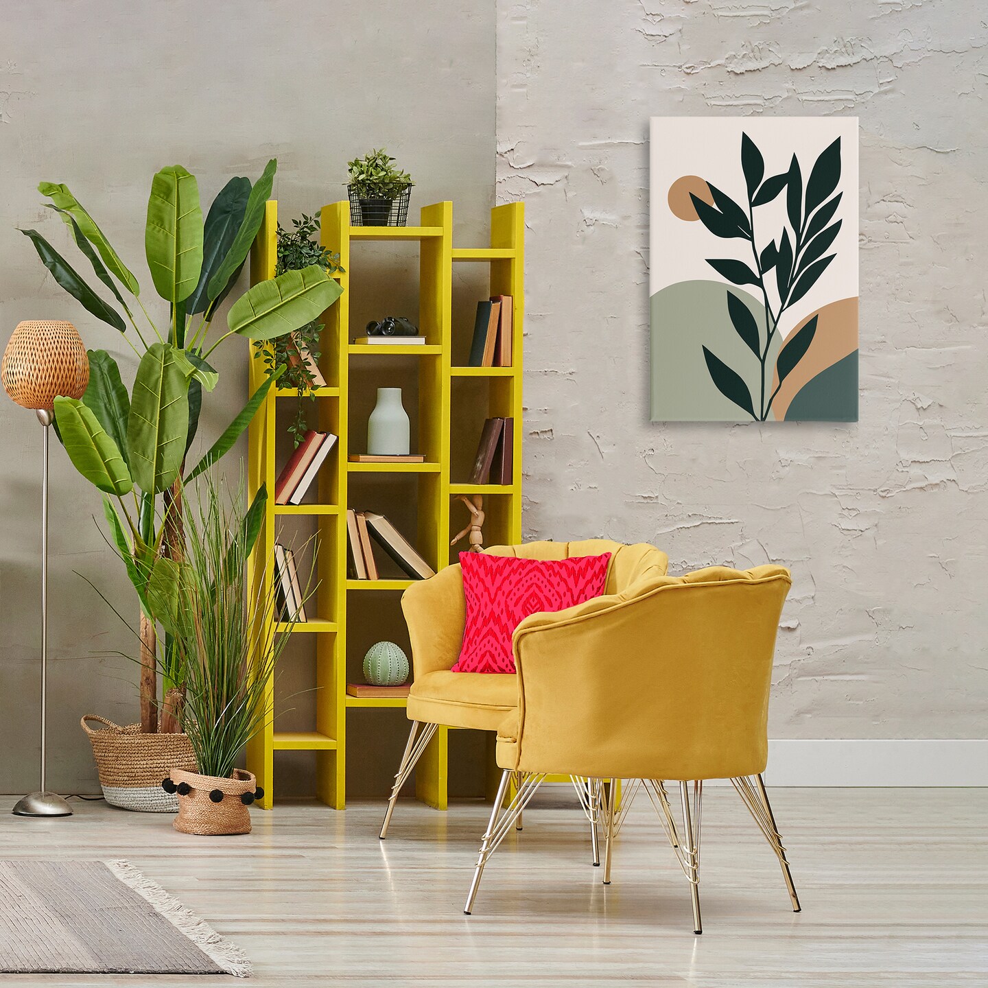 Stupell Industries Earthy Tropical Botanicals Canvas Wall Art Design by LSR Design Studio