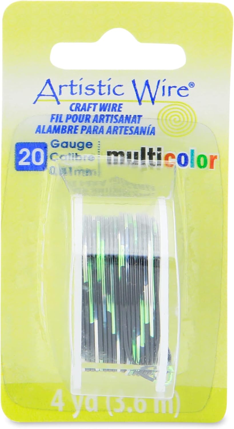 Artistic Wire Multicolor, 20 Gauge Tarnish Resistant Colored Copper Craft Jewelry Wrapping Wire Wire
