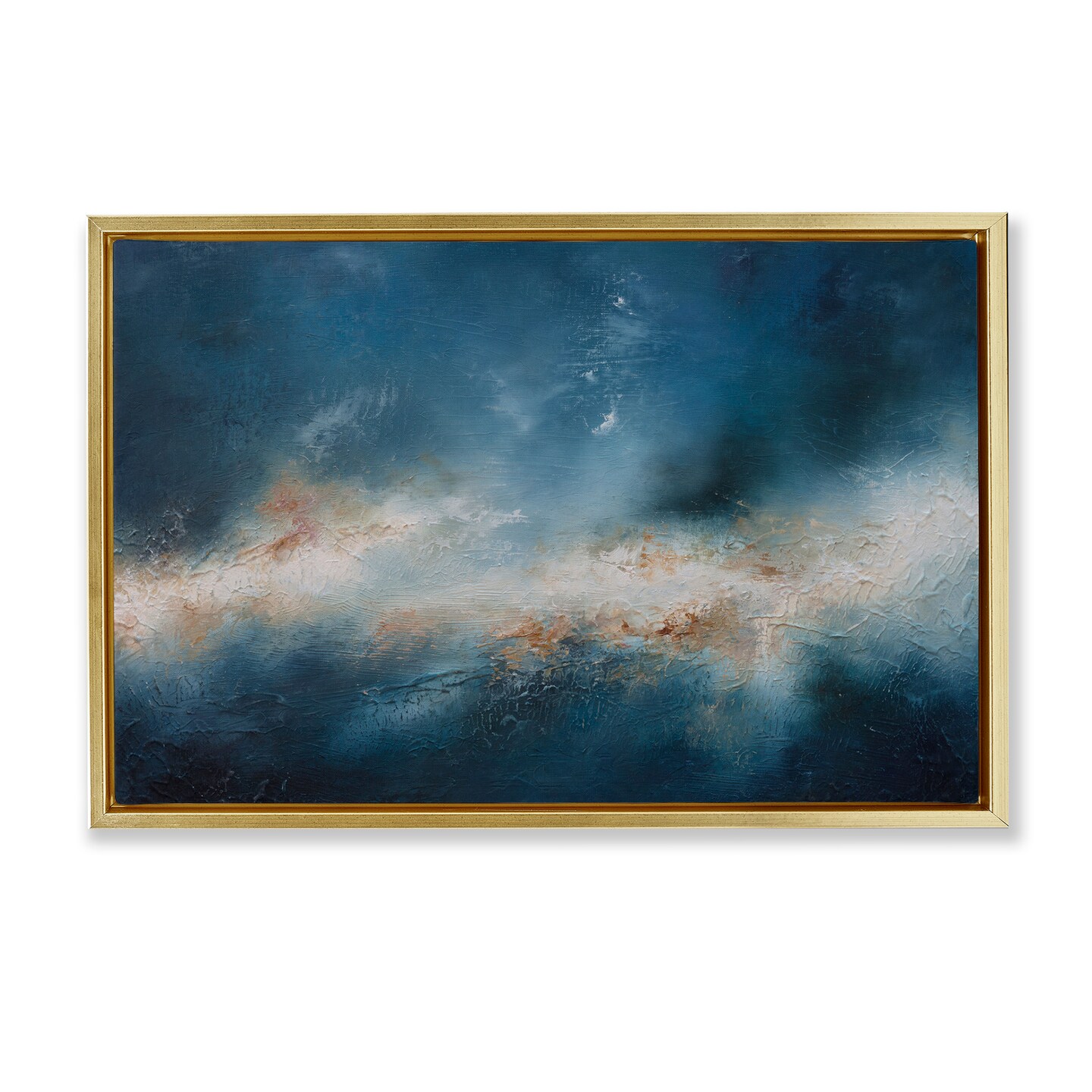 Stupell Industries Beneath The Surface Abstract Floater Framed Canvas Wall Art Design by Lydia Orange