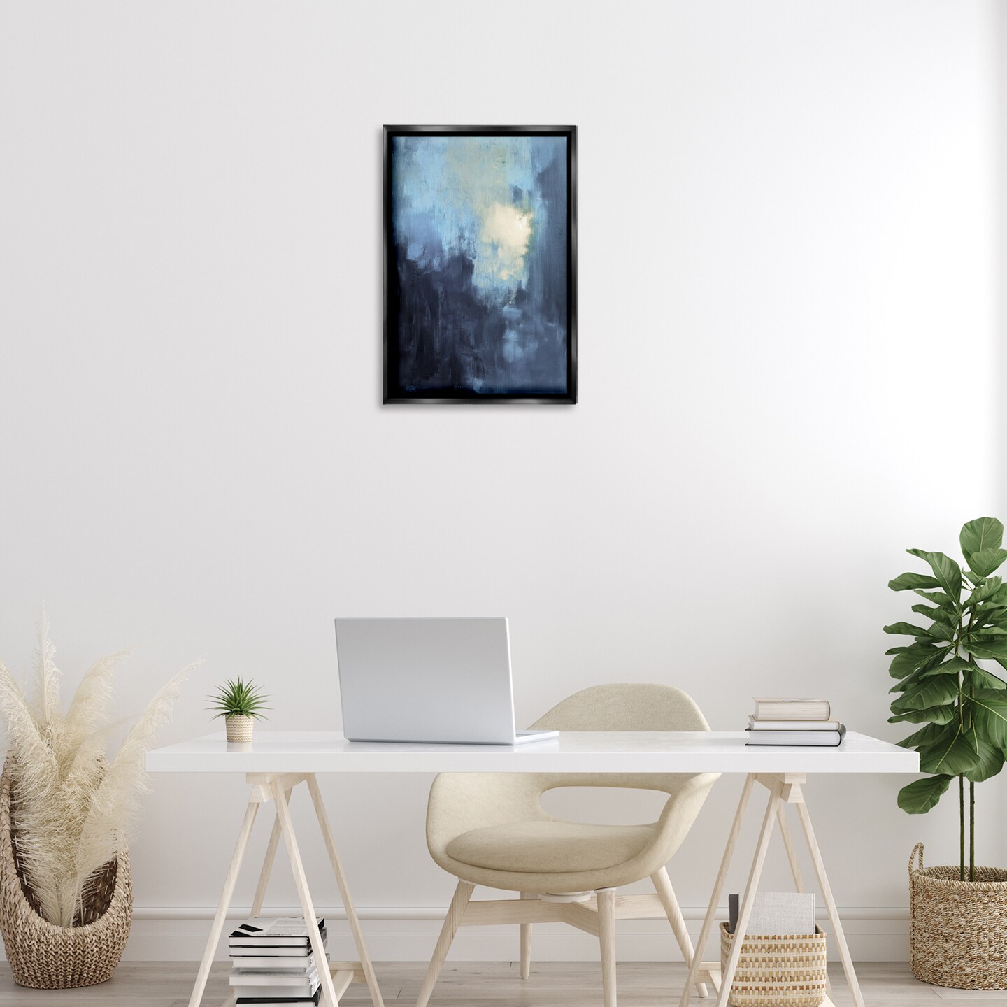 Stupell Industries Modern Masculine Abstract Floater Framed Canvas Wall Art Design by Gina Kelly