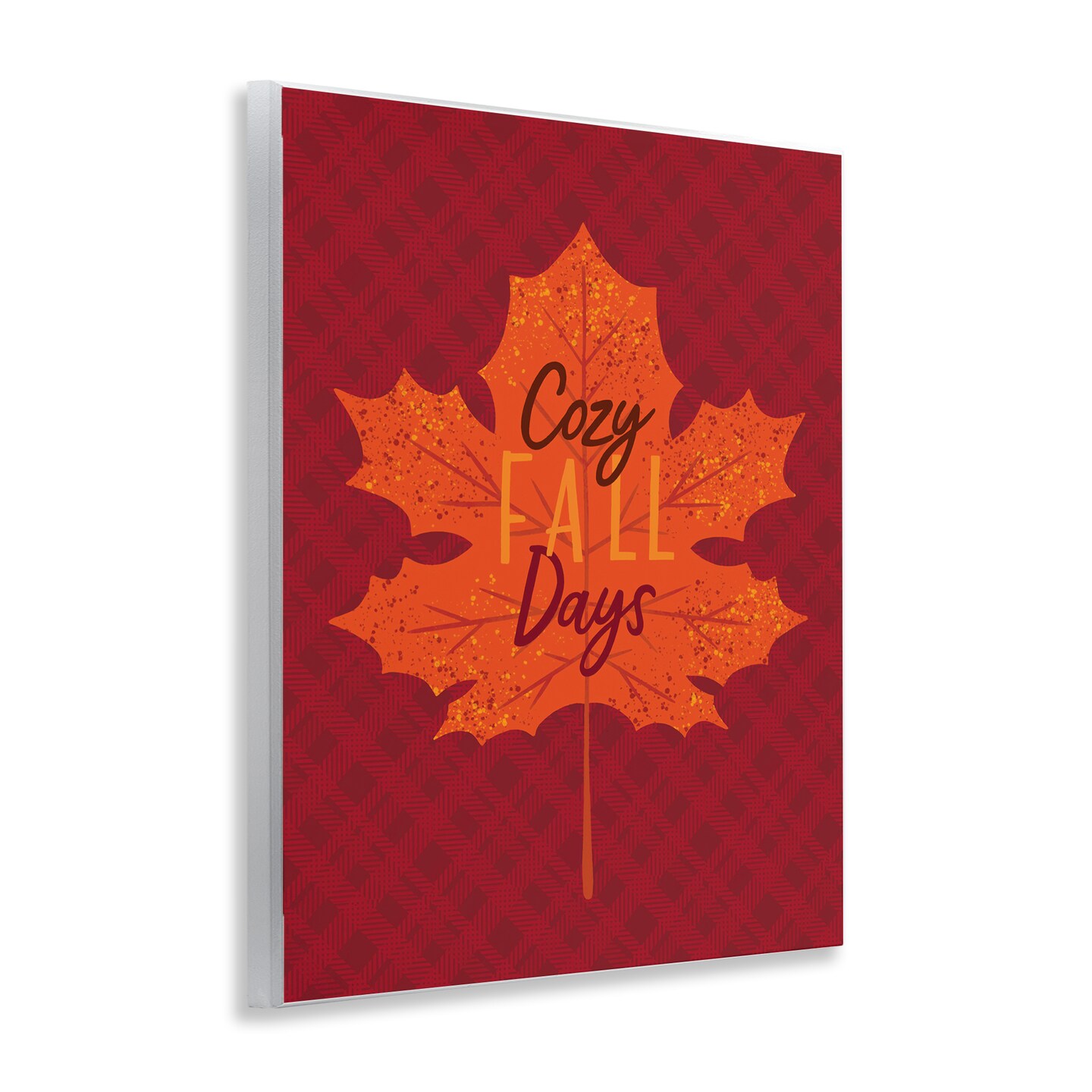 Stupell Industries Cozy Fall Days Leaf Wall Plaque Art Design by Nina Seven