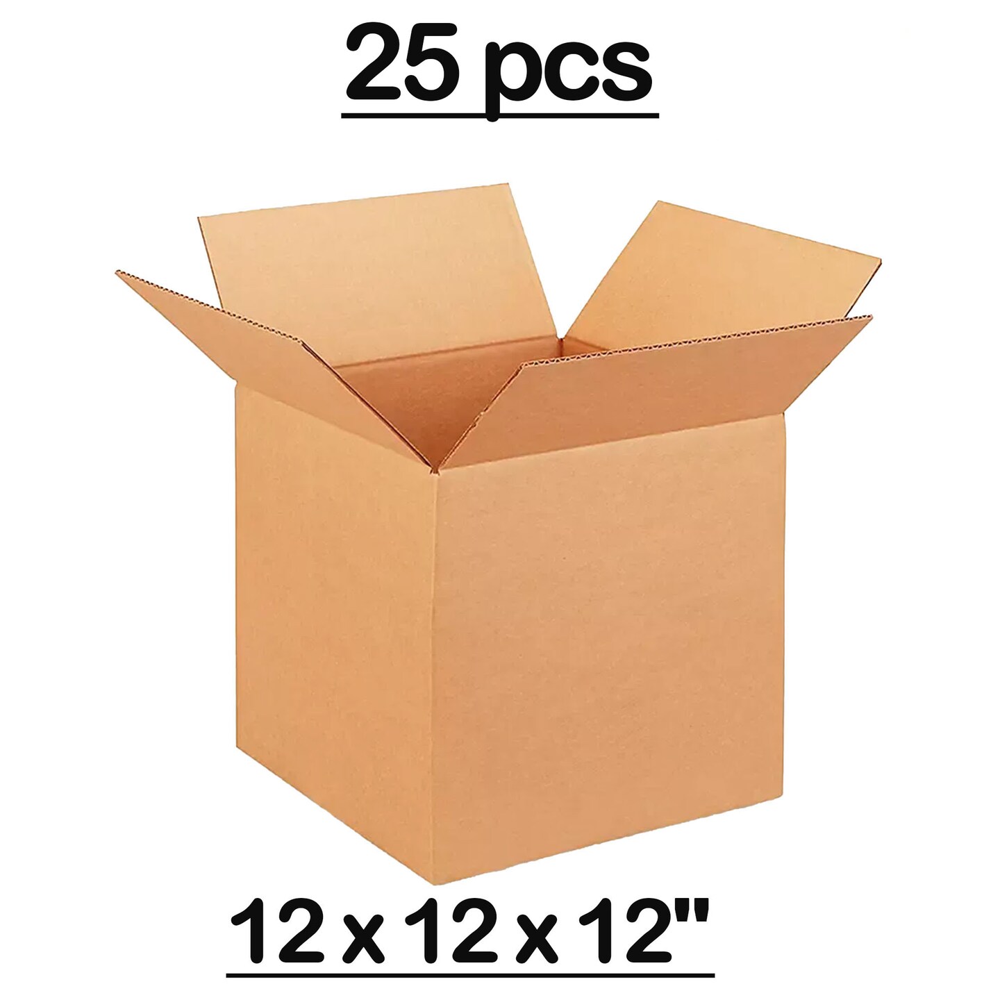 25 pcs Corrugated Shipping Boxes Case Pack 12 x 12 x 12 Inch