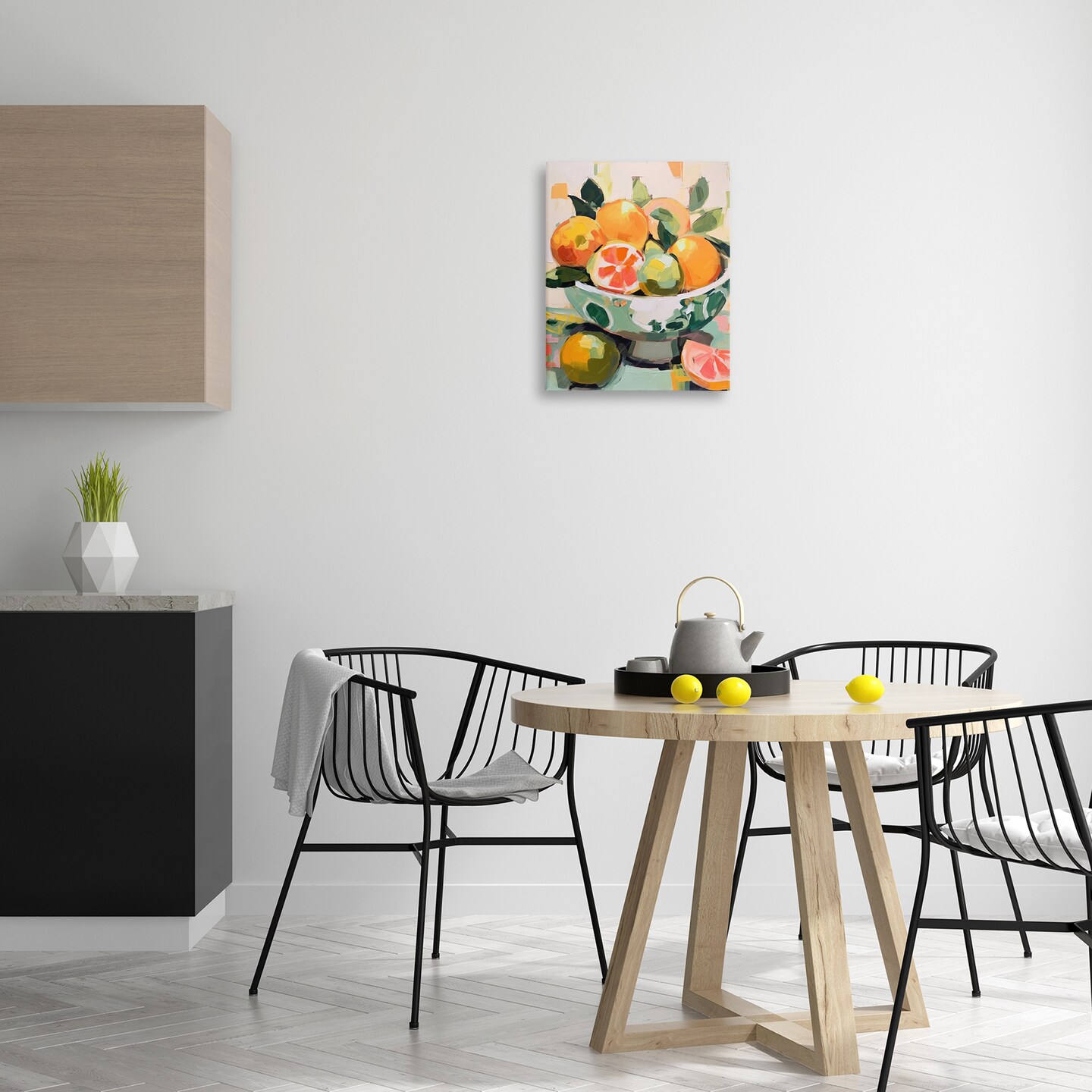 Stupell Industries Fruit Basket Abstraction Canvas Wall Art Design by LSR Design Studio