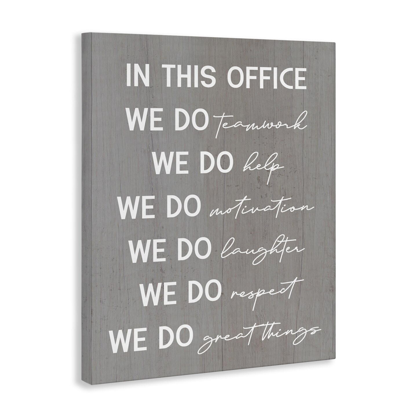 Stupell Industries Inspirational Office Phrases Canvas Wall Art Design by Daphne Polselli