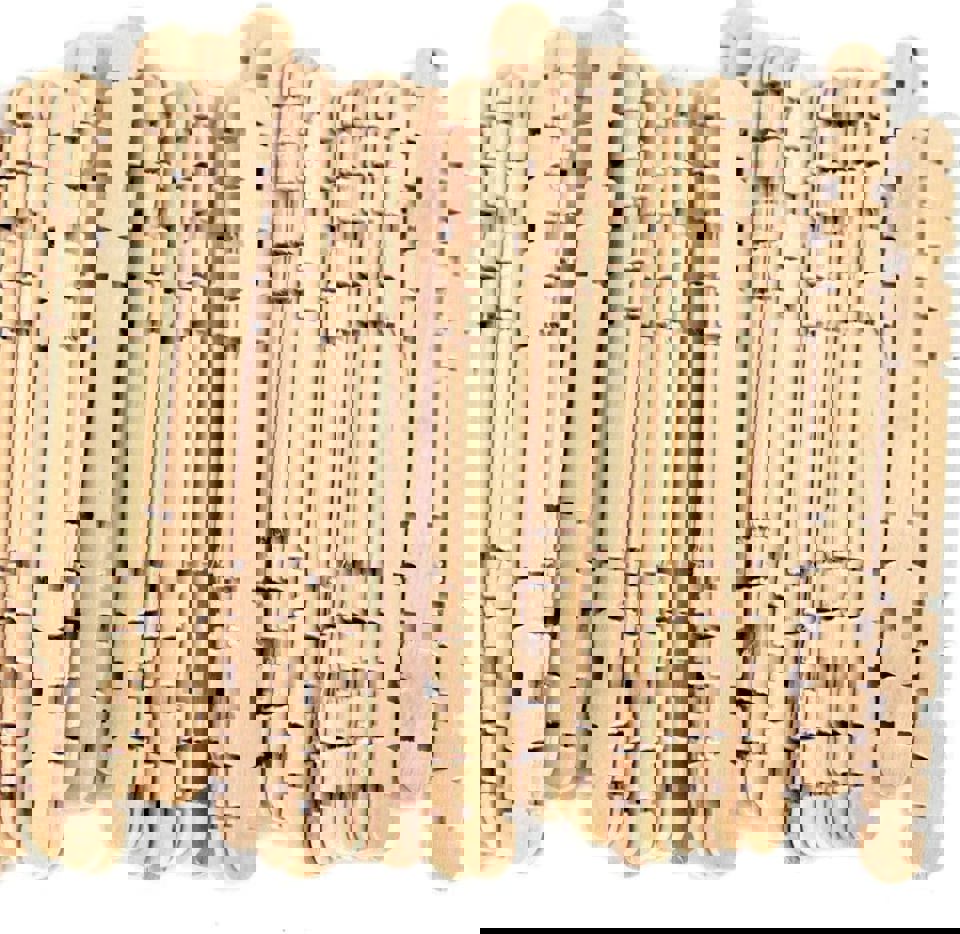 Natural Skill Sticks – 600 Pack of 4.5" x 0.4" Wood Craft Sticks for Building & Classroom Projects