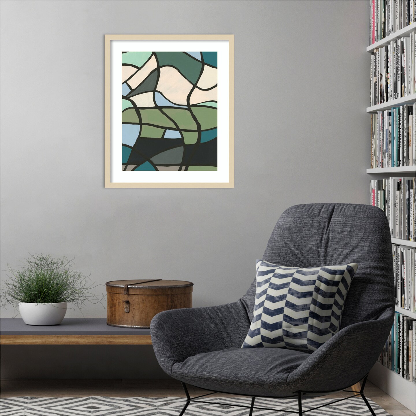 Multicolor Stained Glass II by Regina Moore Wood Framed Wall Art Print