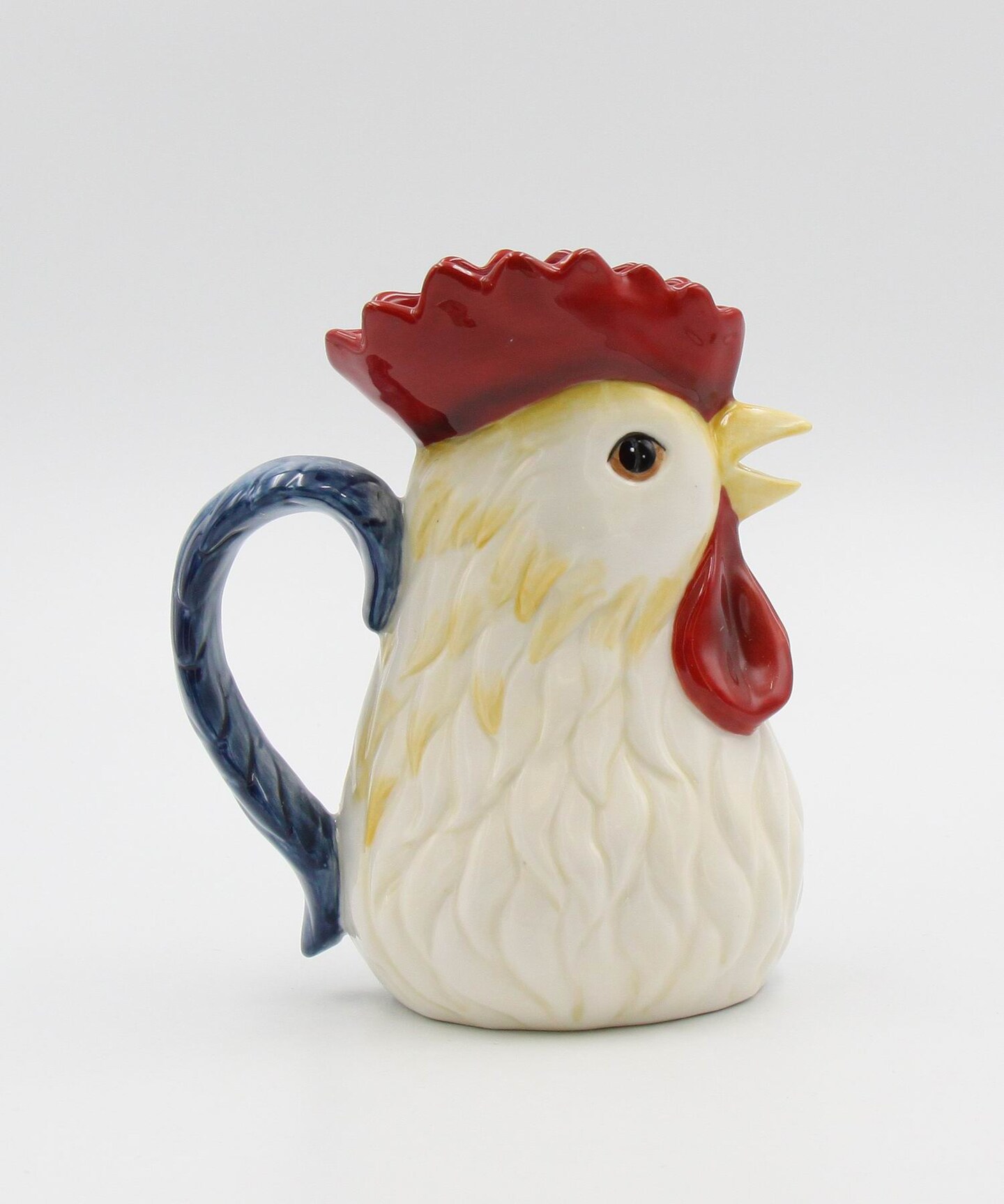 Hand Painted Ceramic Rooster Pitcher, Home D&#xE9;cor, Gift for Her, Gift for Mom, Kitchen D&#xE9;cor, Farmhouse D&#xE9;cor, Fall Decor