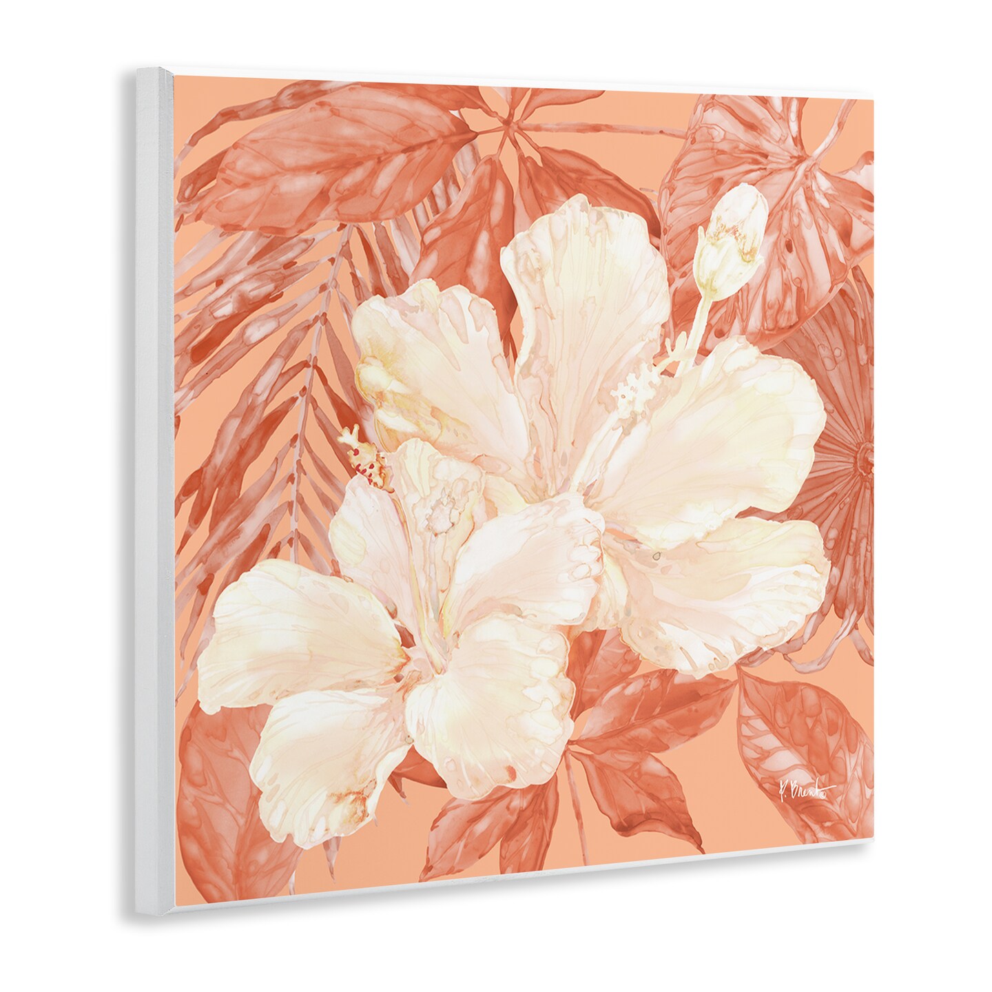 Stupell Industries Hibiscus Flower Bunches Wall Plaque Art Design by Paul Brent