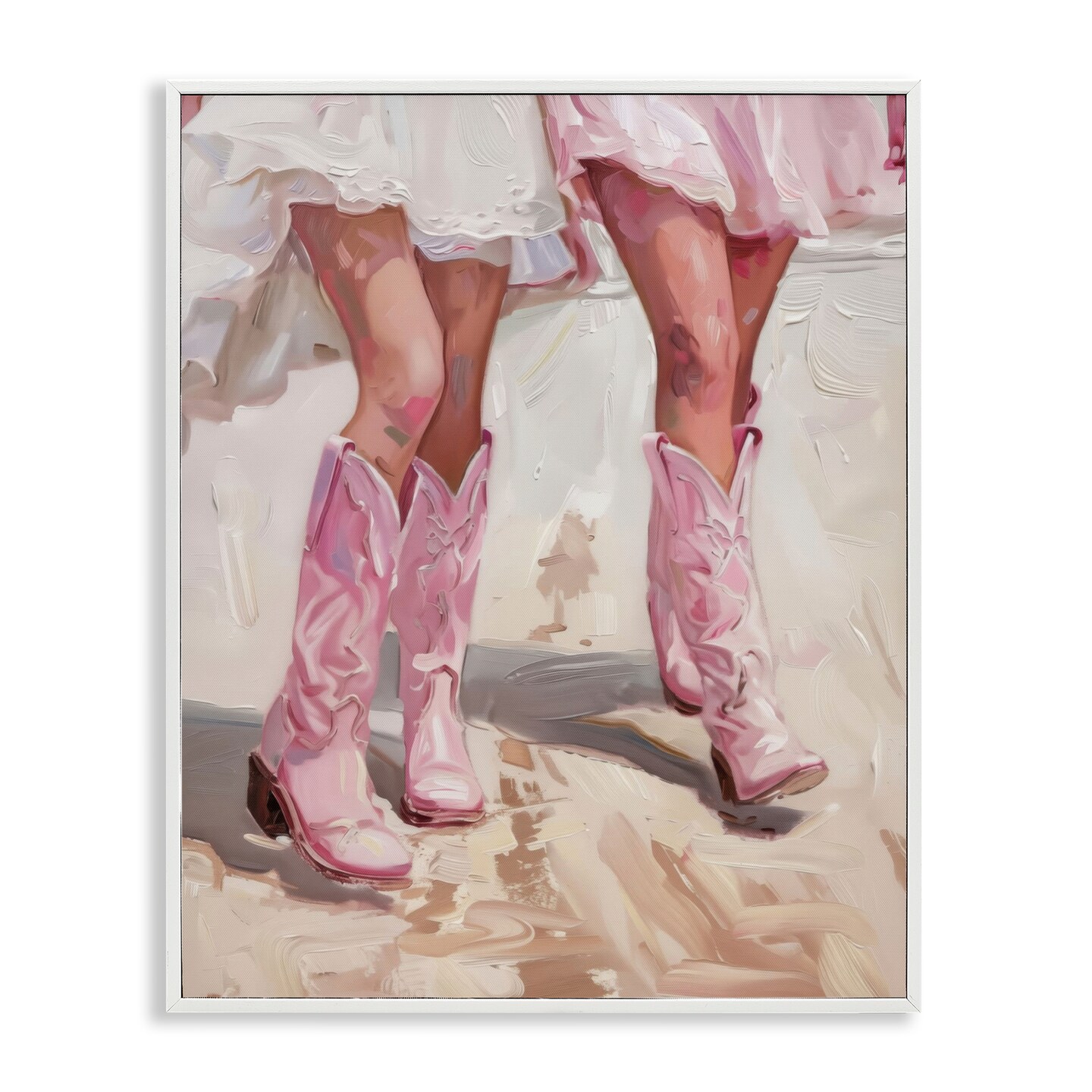 Stupell Industries Coastal Cowgirls Stepping Framed Giclee Wall Art Design by LSR Design Studio