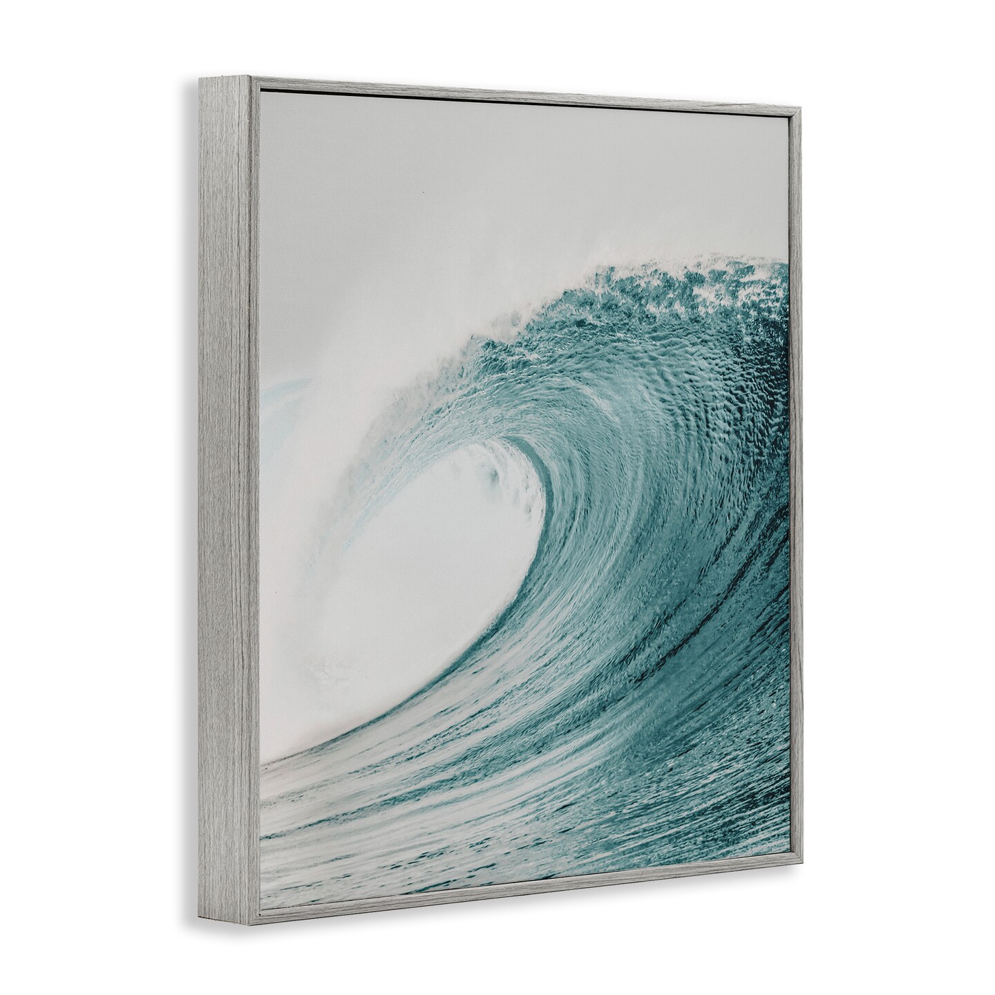 Stupell Industries Big Curled Sea Wave Framed Giclee Wall Art Design by LSR Design Studio