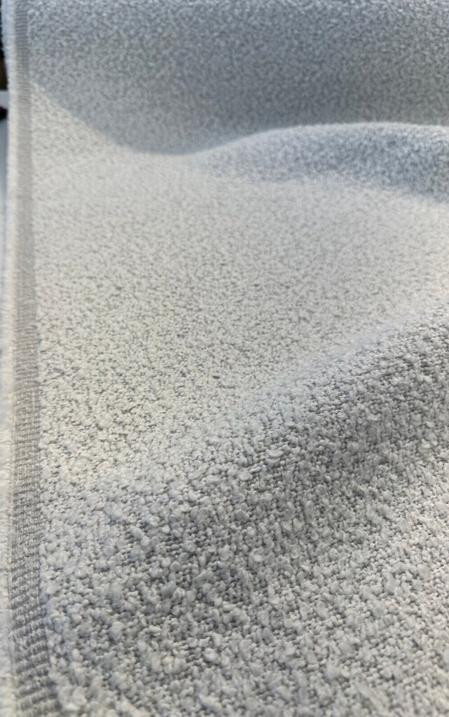 1 Yard Silver Heavy Boucle Upholstery Fabric 54–56″ Wide 100% Polyester