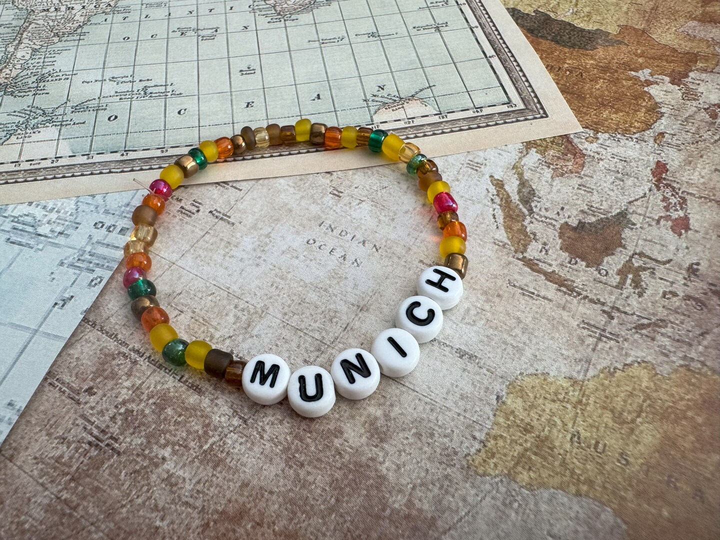 Munich German Travel Bracelet – Handmade Beaded Keepsake, Vacation  Souvenir, Personalized Travel Gift, Bavarian Charm, German Souvenir  MakerPlace by