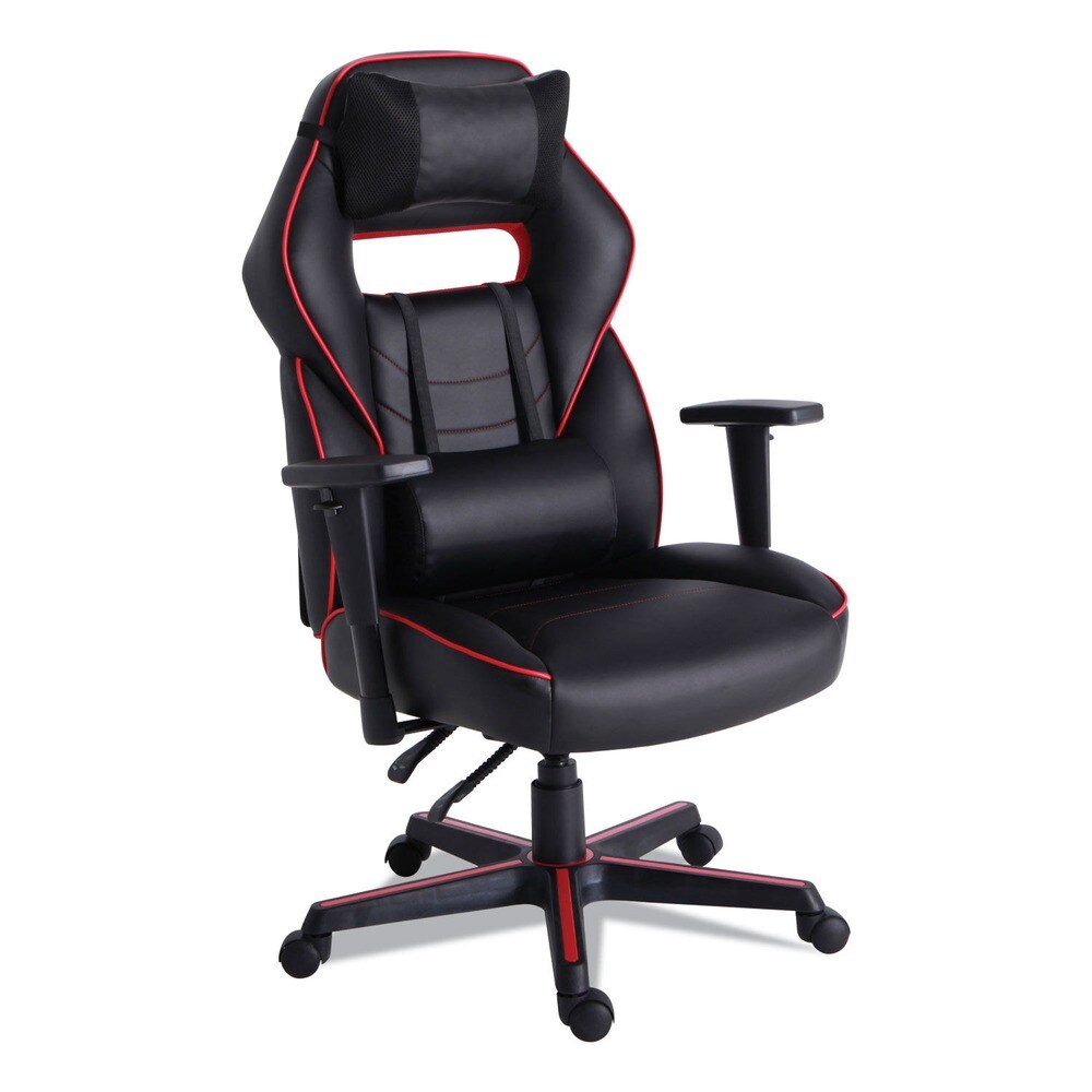 Alera 15.91 in. to 19.8 in. Seat Height Racing Style Ergonomic Gaming Chair - Black/Red