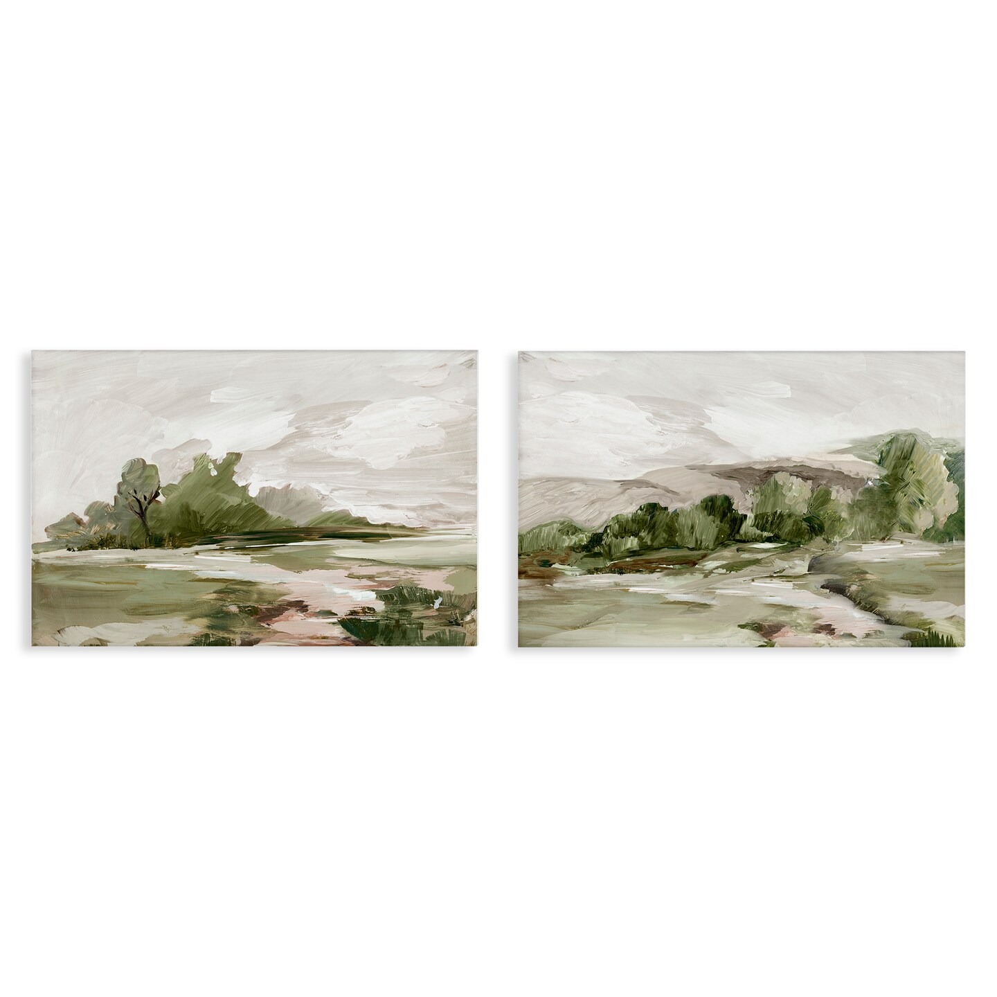 Stupell Industries Impressions of Country Hills 2pc Canvas Wall Art Set Design by Lera