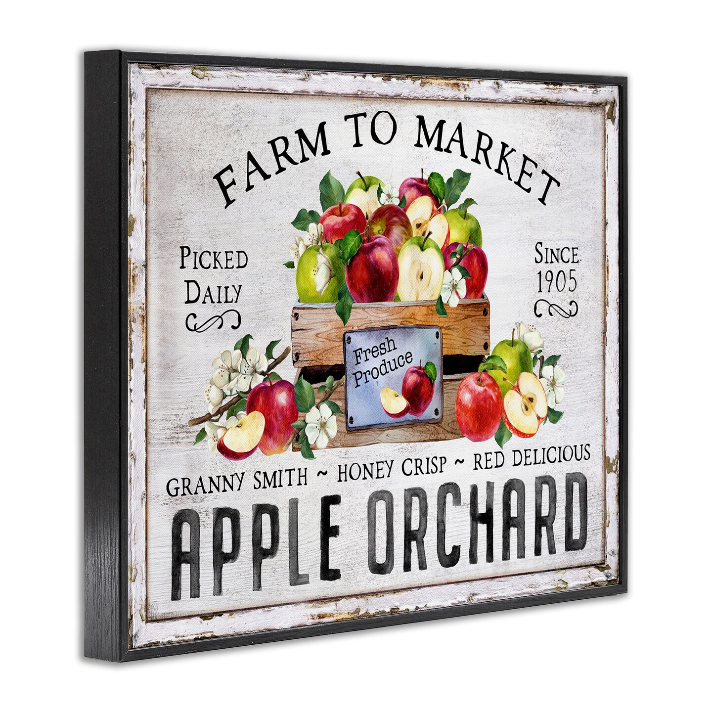 Stupell Industries Farmhouse Apple Orchard Framed Giclee Wall Art Design by Creatif Belle