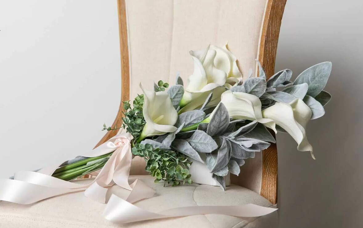 23&#x22; Artificial Lamb&#x27;s Ear Bush &#x2013; Faux Greenery Stems for Wreaths, Centerpieces &#x26; Farmhouse Decor