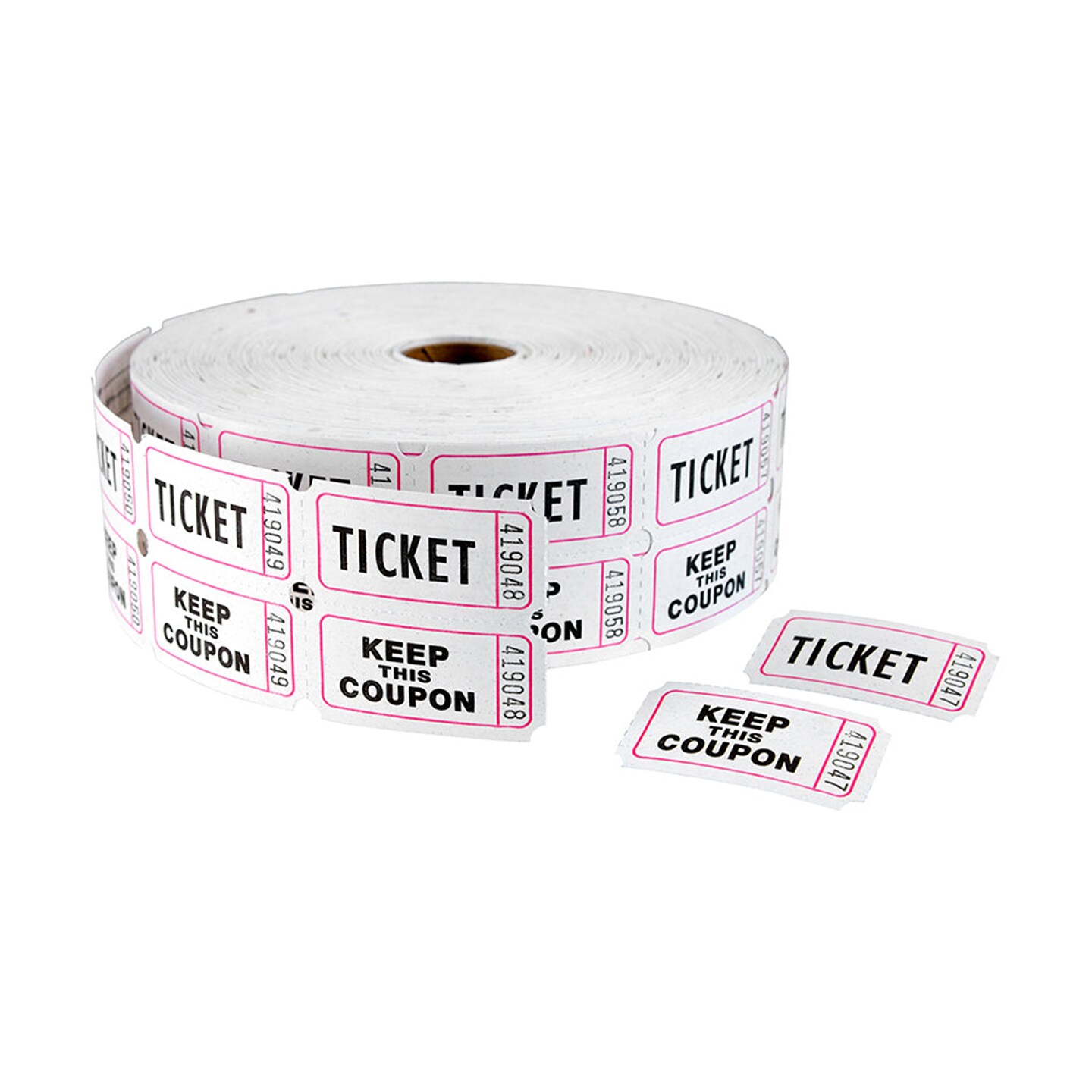 Admit One &#x26; Raffle Ticket Rolls &#x2013; Single or Double, 2000 Tickets per Roll