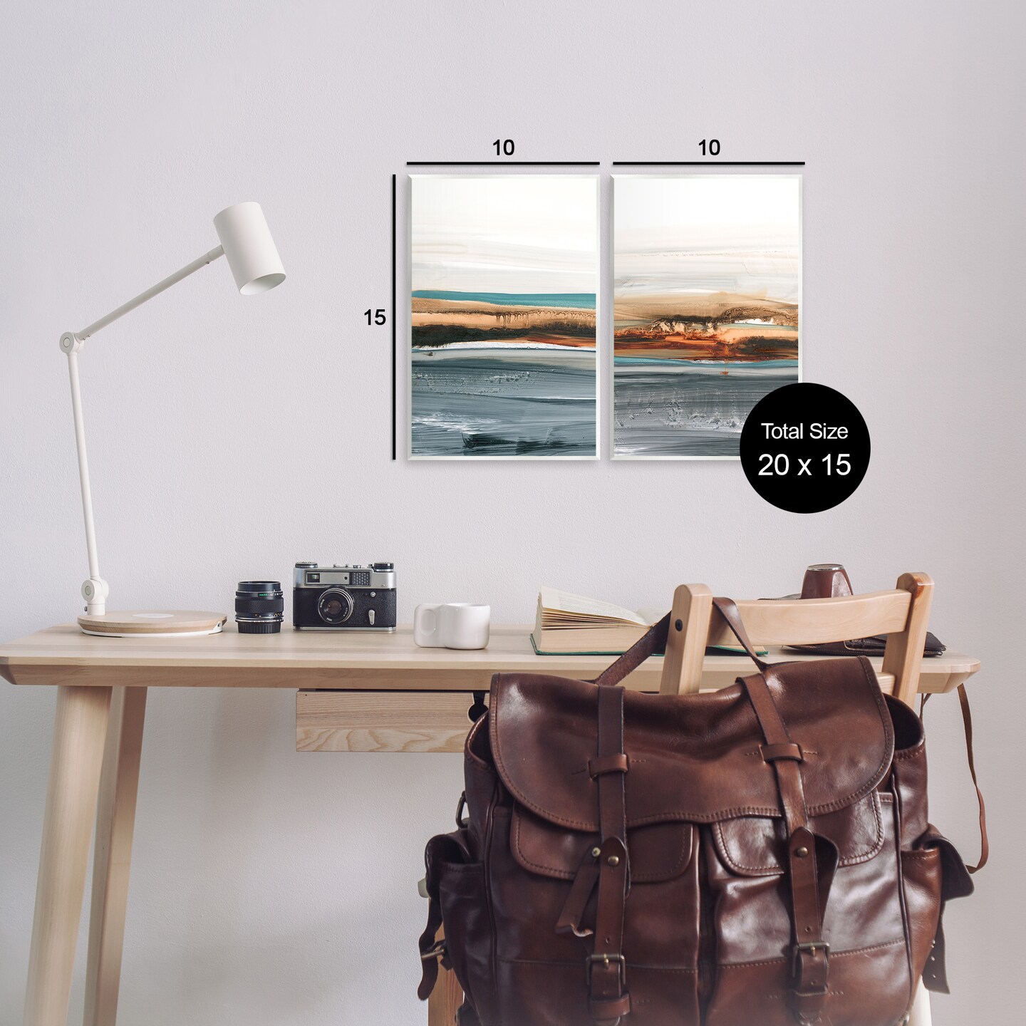 Stupell Industries Coastal Beach Impression 2pc Wall Plaque Art Set Design by Ethan Harper