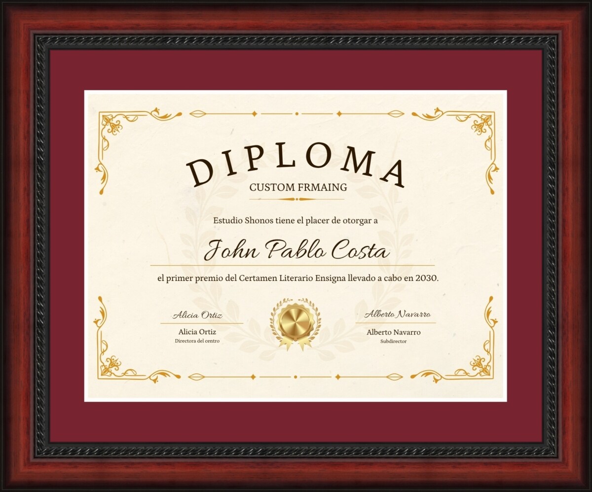 11x14 Diploma Frame Wood with Glass 8.5x11 Inch with Mat Documents Certificates