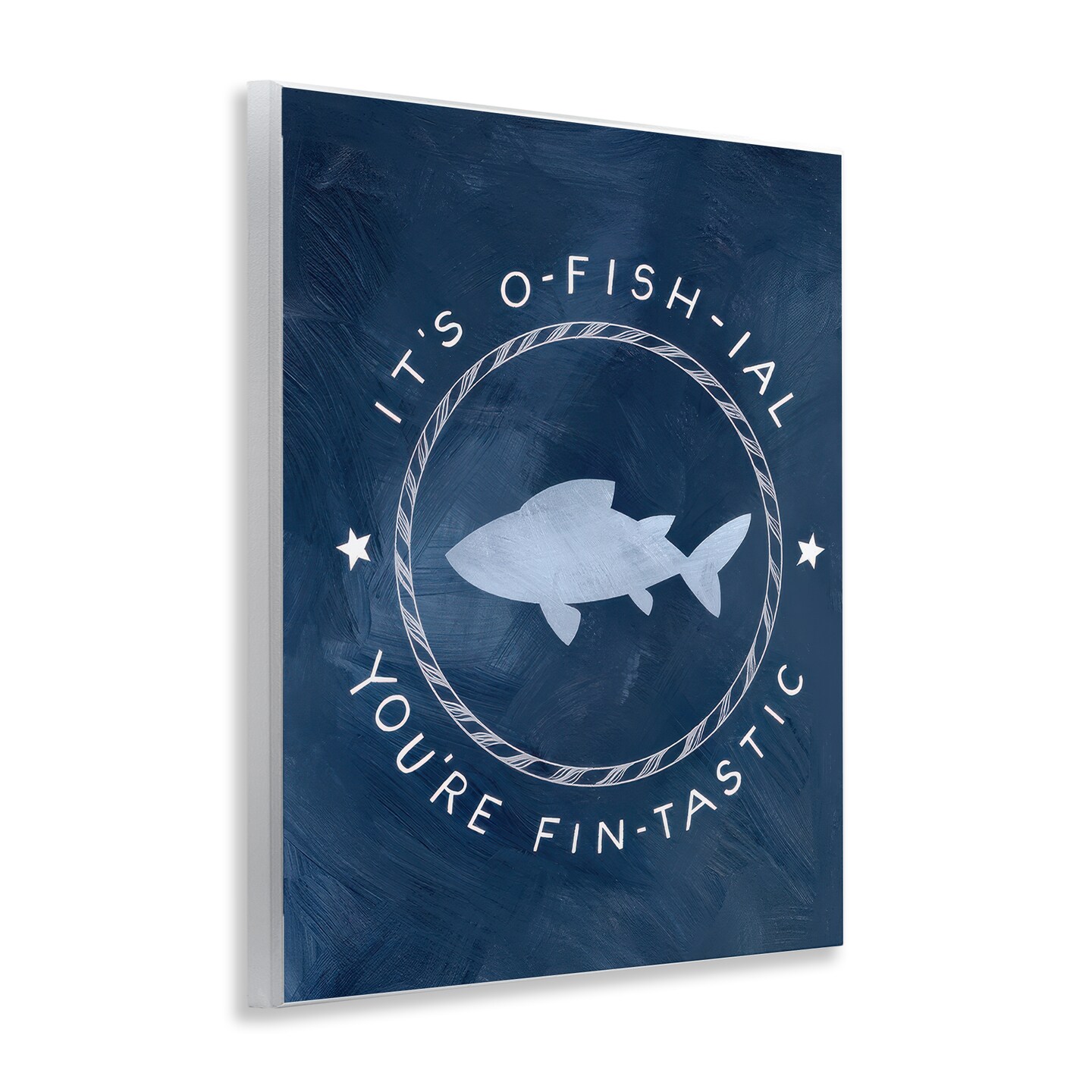 Stupell Industries Officially Fantastic Fish Pun Wall Plaque Art Design by Caverly Smith