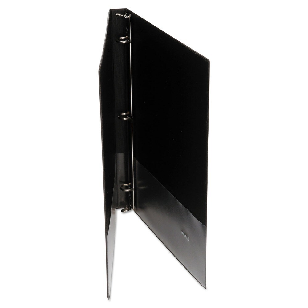 Universal Economy 11 in. x 8.5 in. 1 in. Capacity 3-Ring Non-View Binder - Black