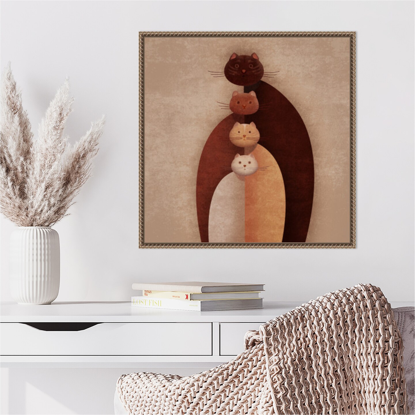 Cat Gang by Emel Tunaboylu Framed Canvas Wall Art