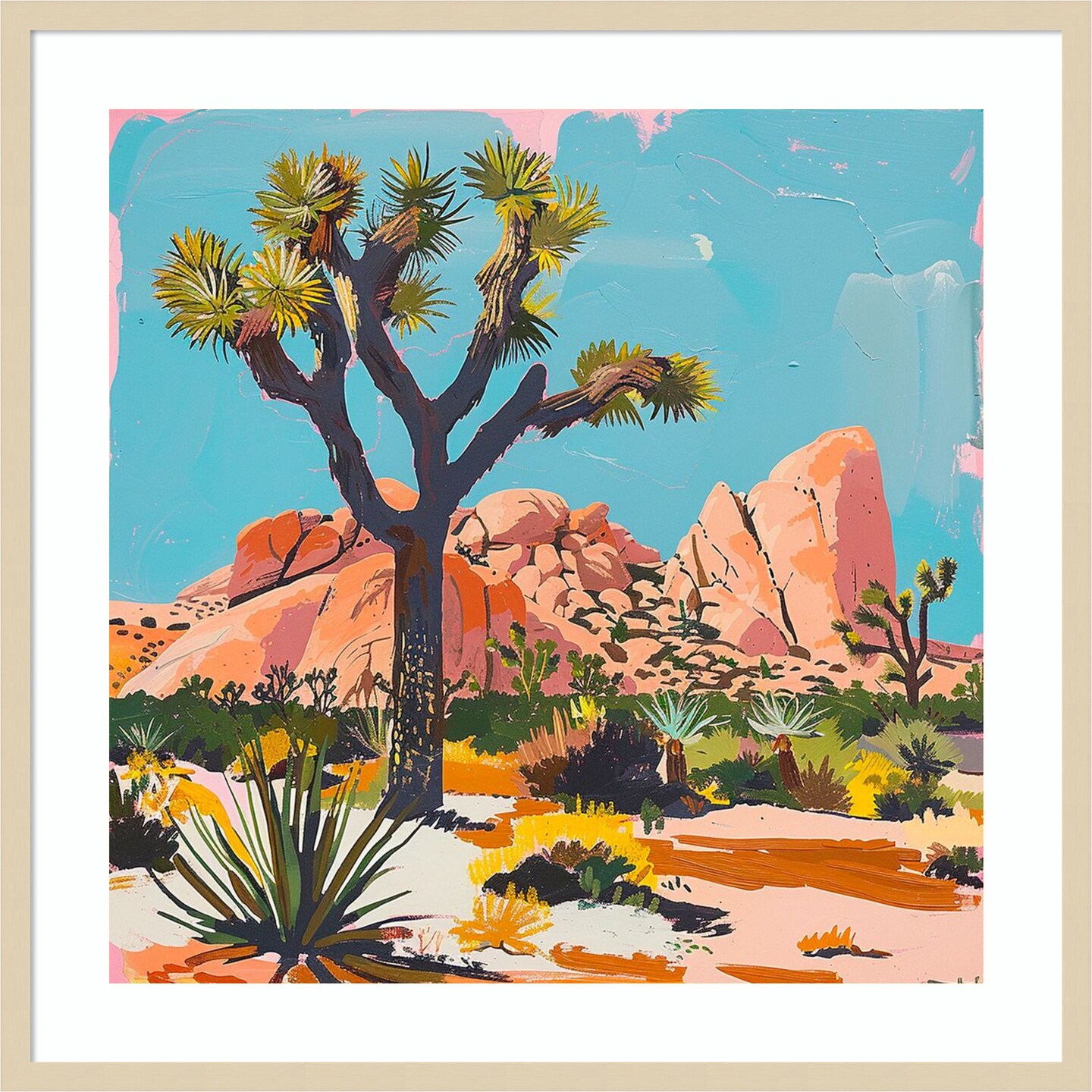 A Scenic View III by Walker Noble Wood Framed Wall Art Print, Size