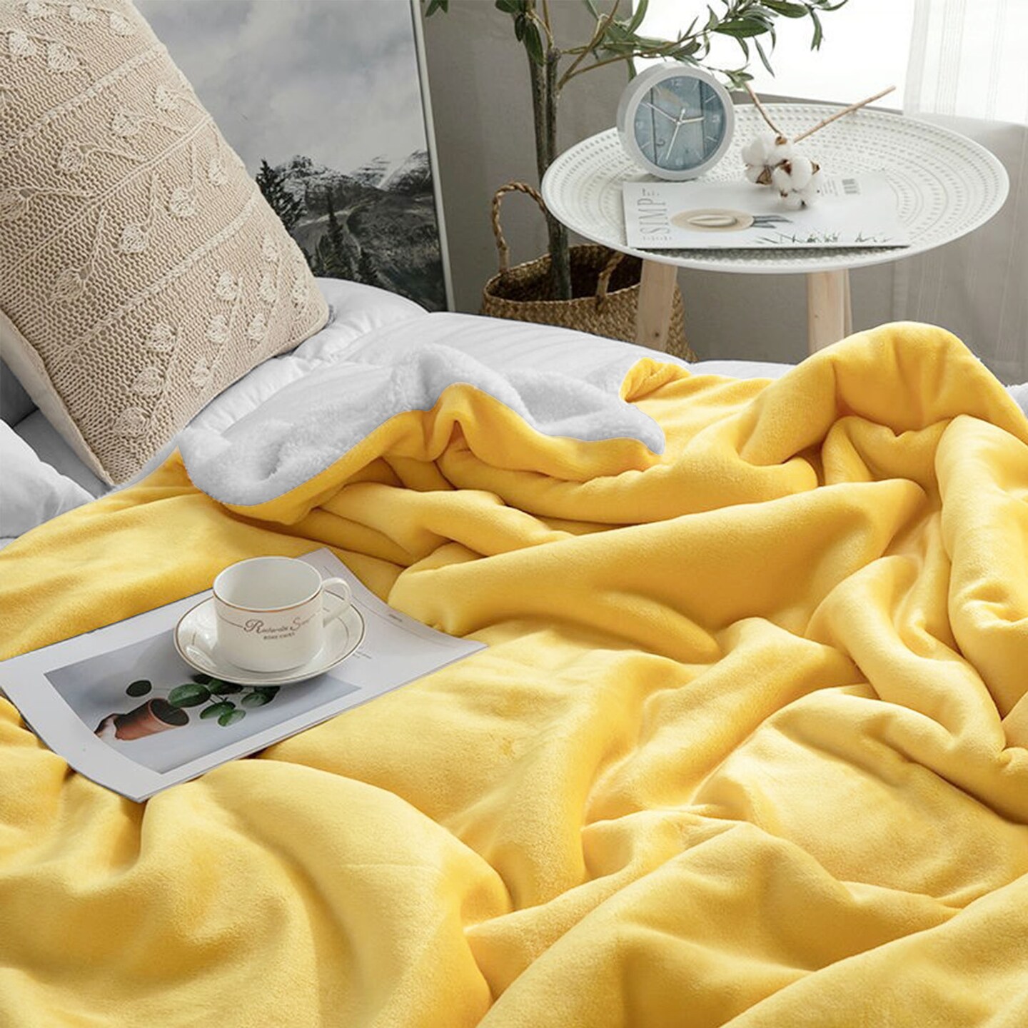 Super Soft Fluffy Snugly Solid Flannel Fleece Throws For Sofa Bed Blankets
