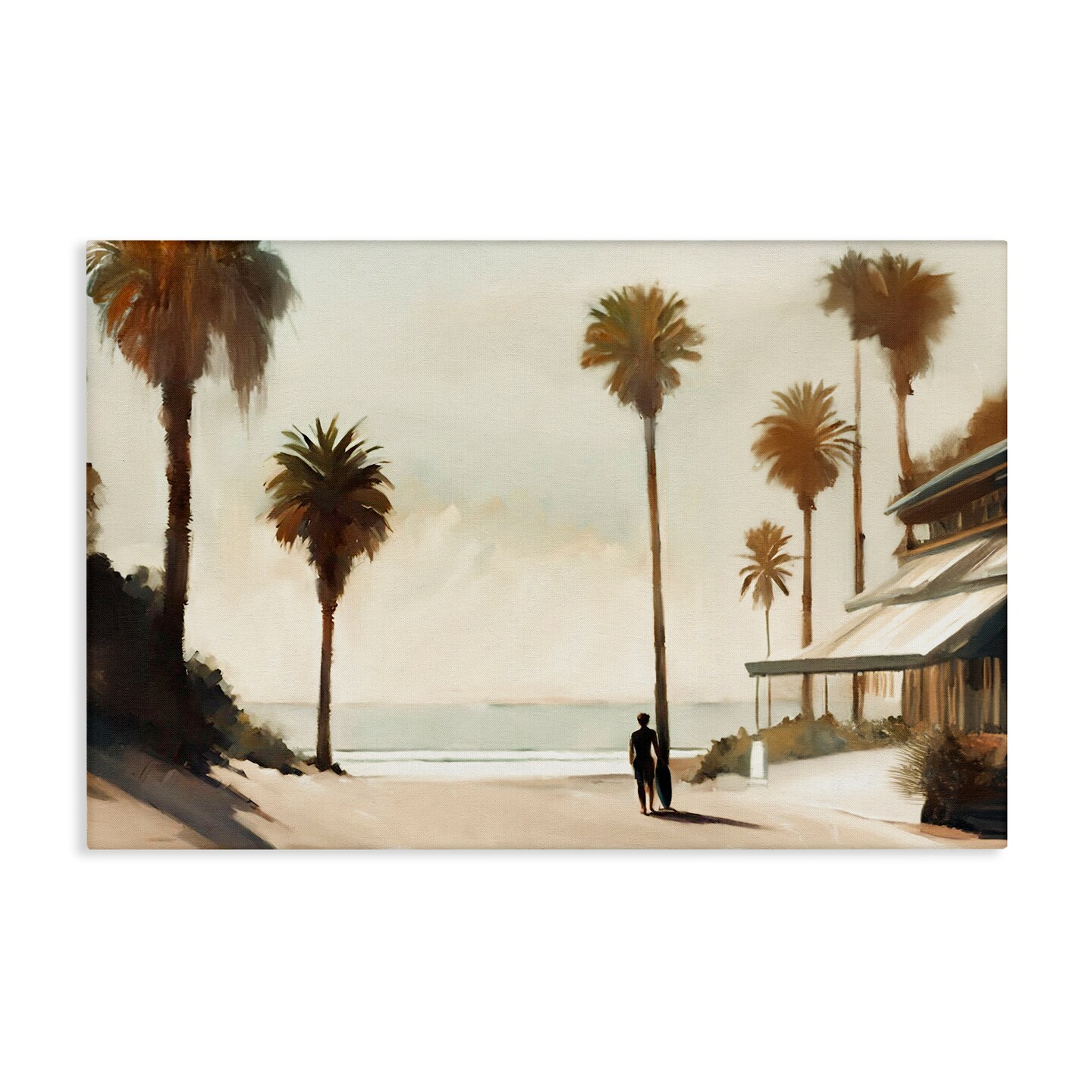 Stupell Industries Tropical Caf&#xE9; Del Mar Canvas Wall Art Design by Noah Bay