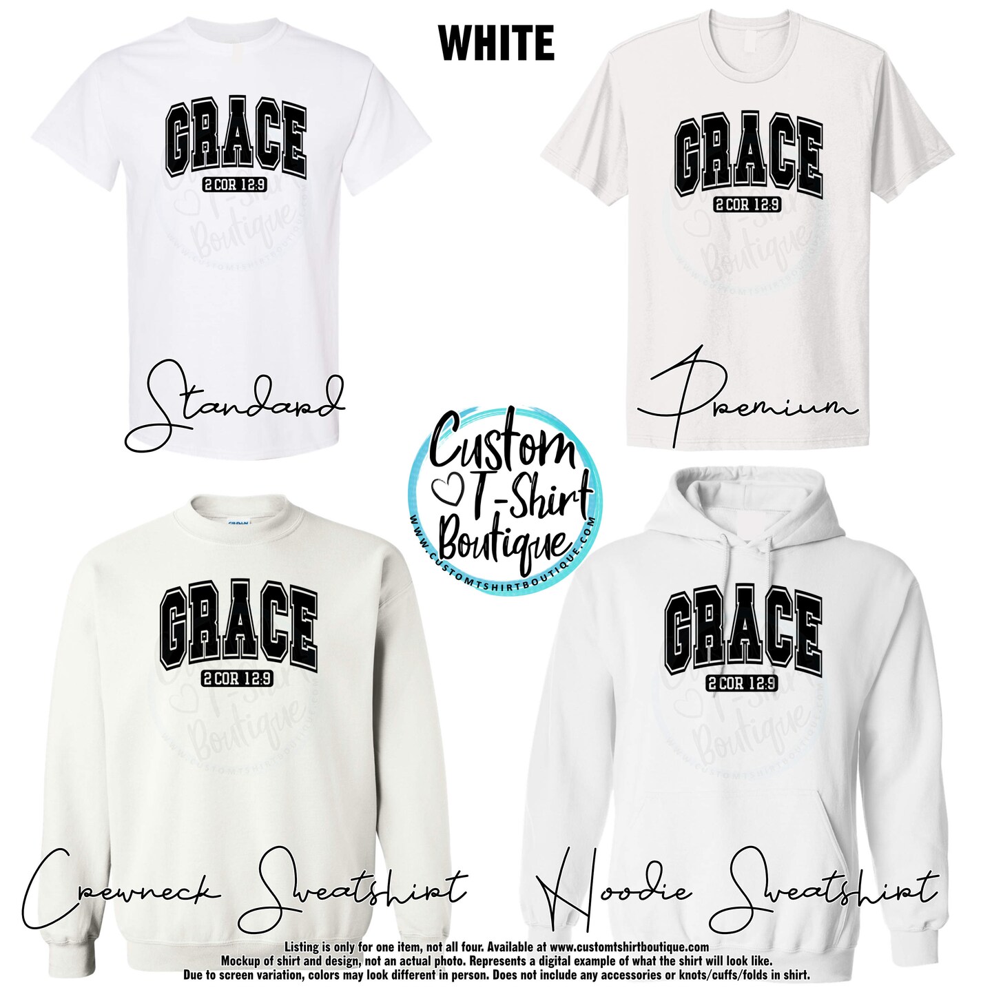 Grace Christian Faith T-Shirt, Sweatshirt, or Hoodie - Bible Scripture T-Shirt - image13
