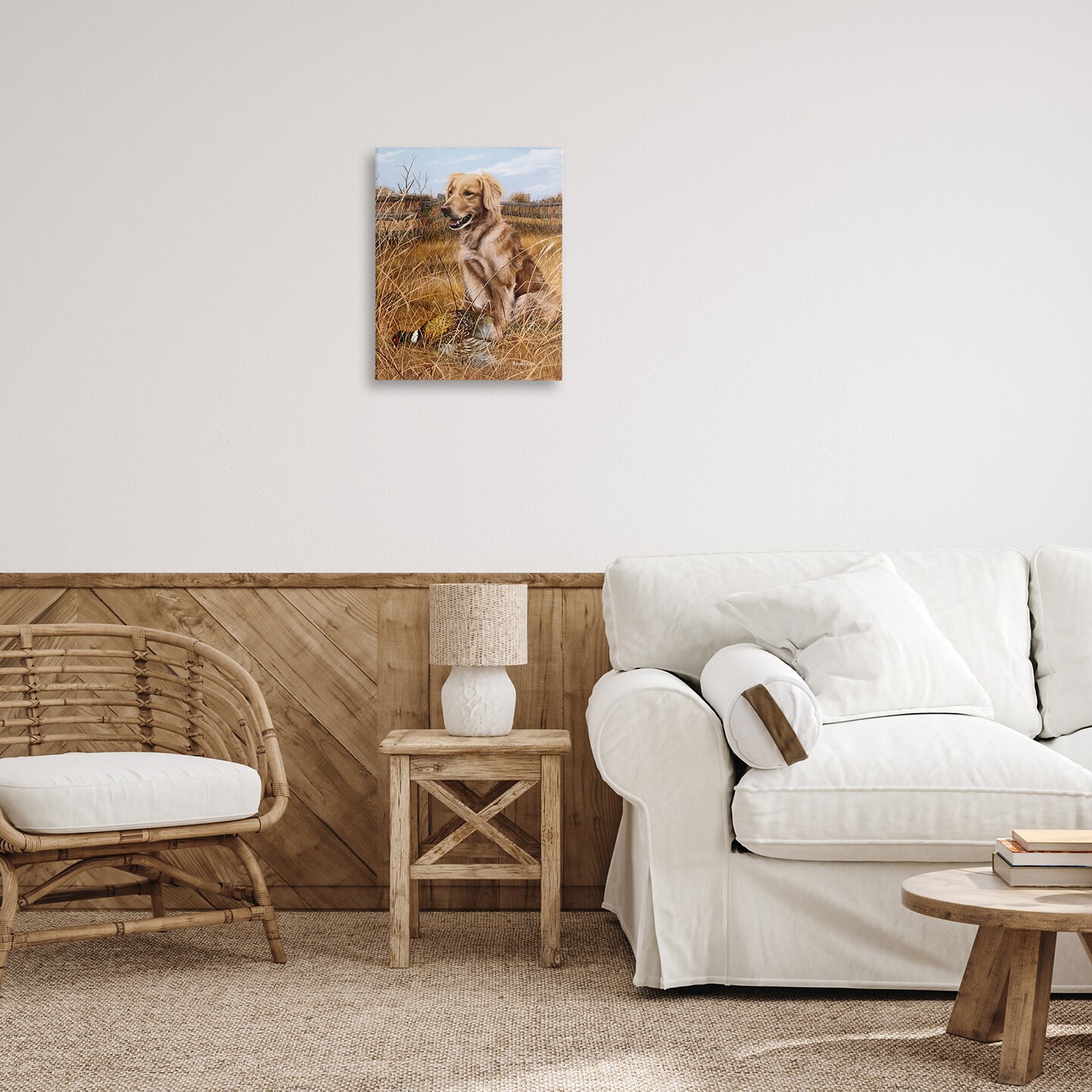 Stupell Industries Hunting Dog &#x26; Pheasant Canvas Wall Art Design by Kevin Daniel
