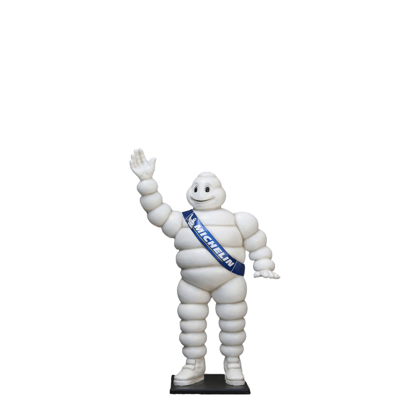 Tire Man Waving Small Statue