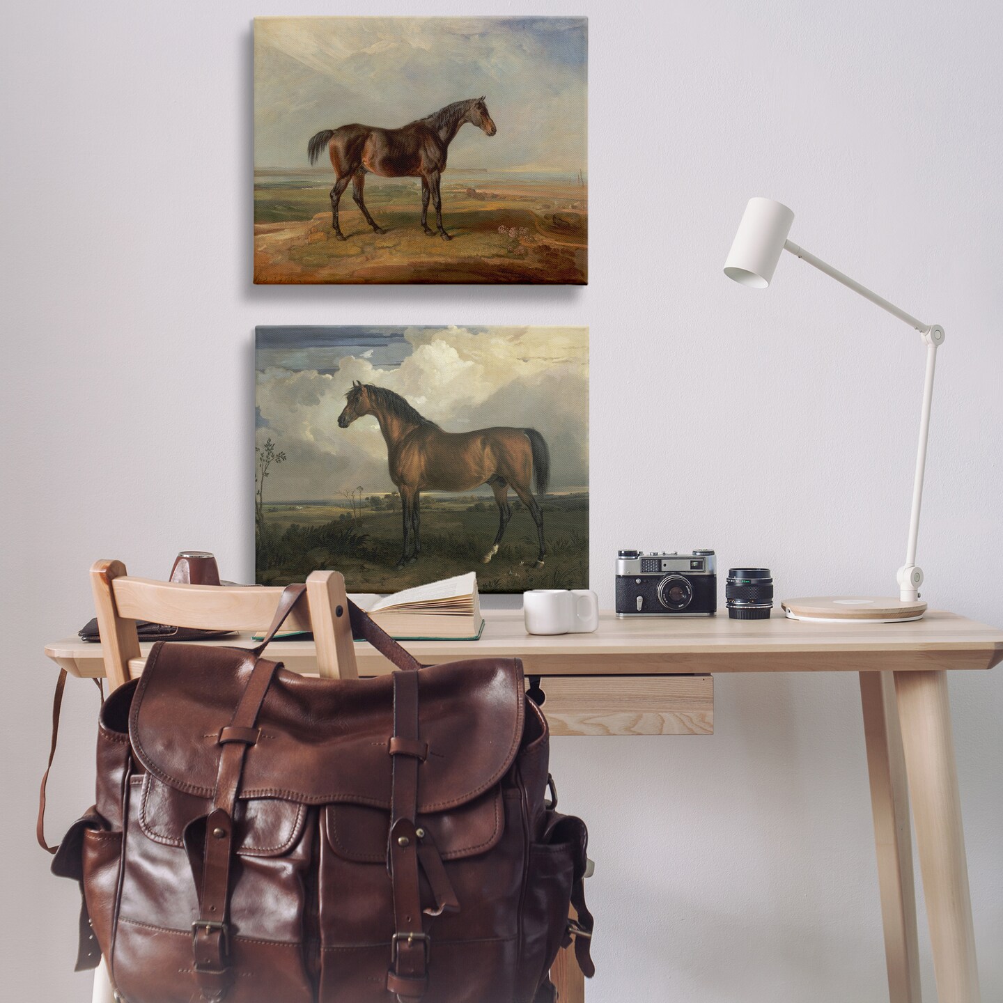 Stupell Industries Horses in Desolate Terrain 2pc Canvas Wall Art Set Design by James Ward
