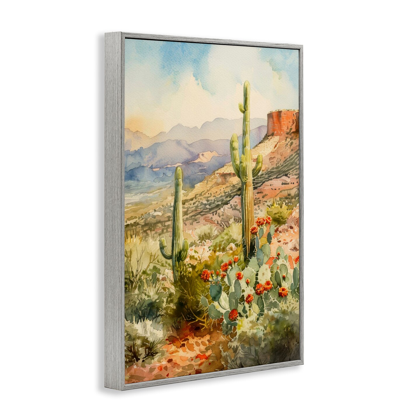 Stupell Industries Standing Tall Cacti Nature Framed Giclee Wall Art Design by LSR Design Studio