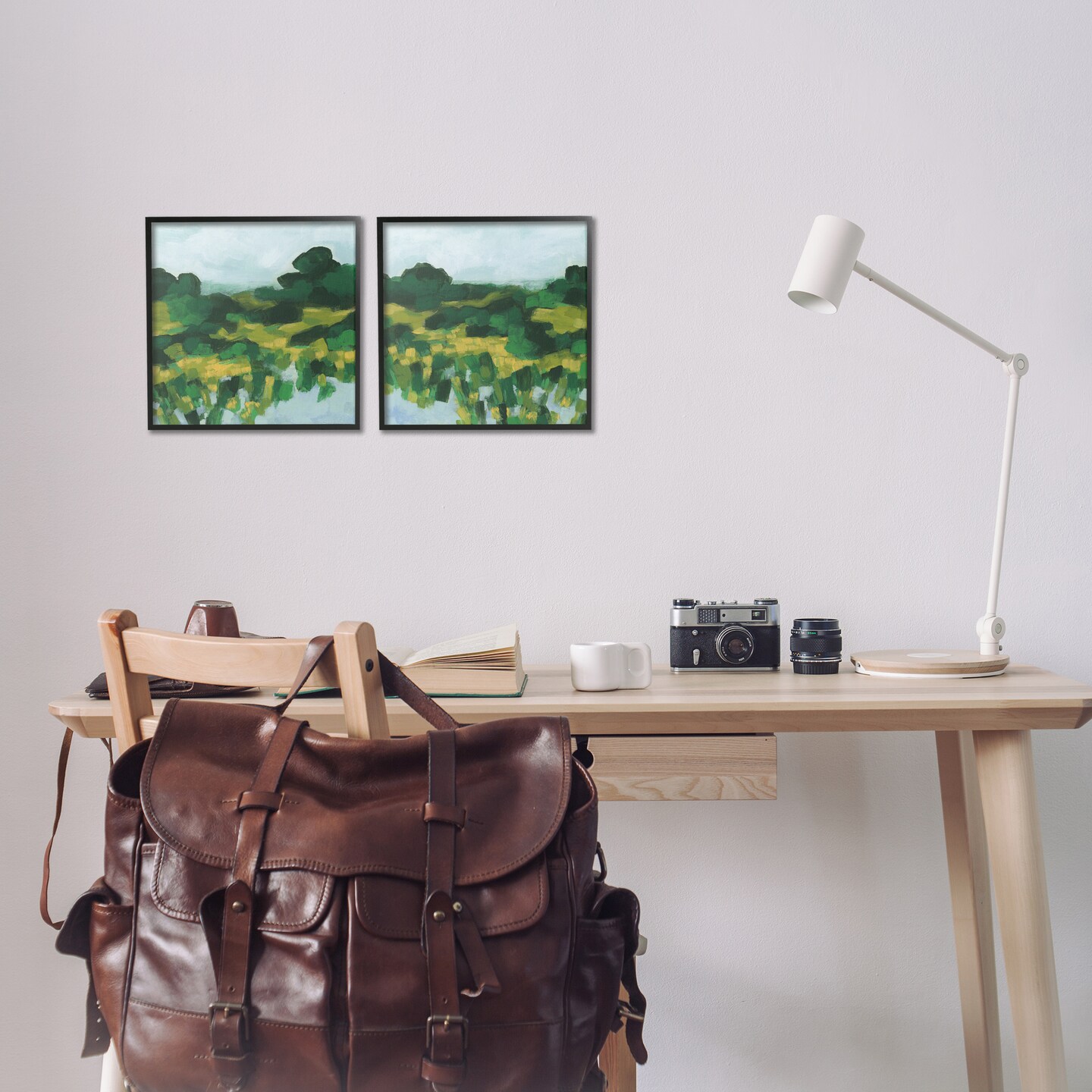 Stupell Industries Reflecting Green Nature 2pc Framed Giclee Wall Art Set Design by June Erica Vess