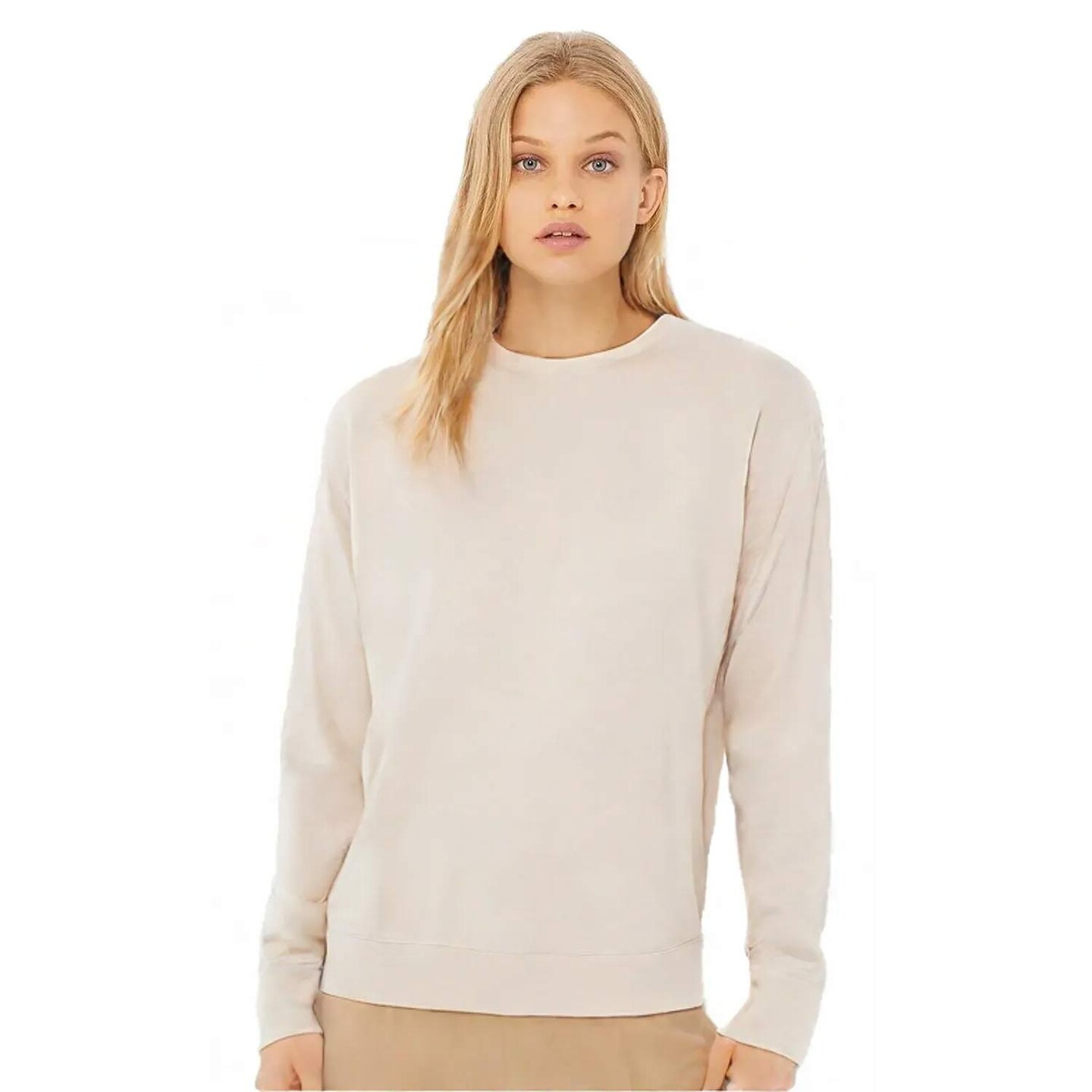BELLA+CANVAS Long Sleeve Sponge Fleece Drop Shoulder Sweatshirt for Casual, Winter & Layering Wear