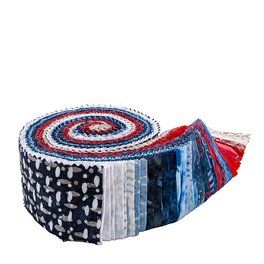 Expressions Batiks Stars & Stitches 2.5" Strip Roll (Jelly Roll / Rolie Polie) by Riley Blake (RP-23627-40)