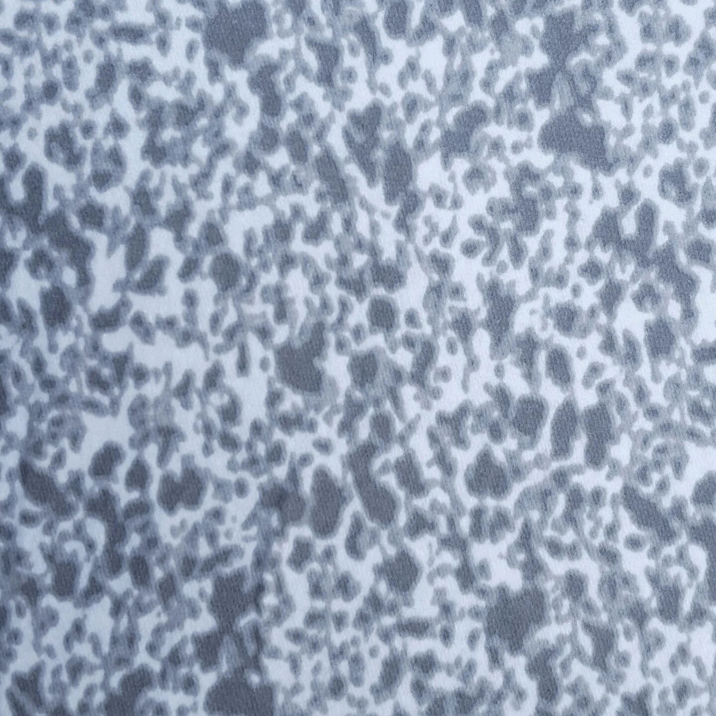1 Yard Gray White Animal Print Cotton Spandex Fleece Fabric Soft Warm Stretch Material For Apparel And Craft Projects
