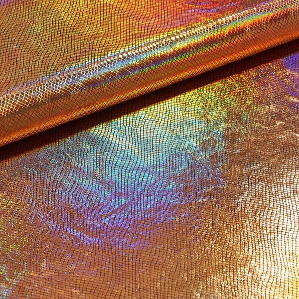 90% Polyester & 10% Spandex Cobra Foil Printed Stretch Velvet Fabric 55" Width