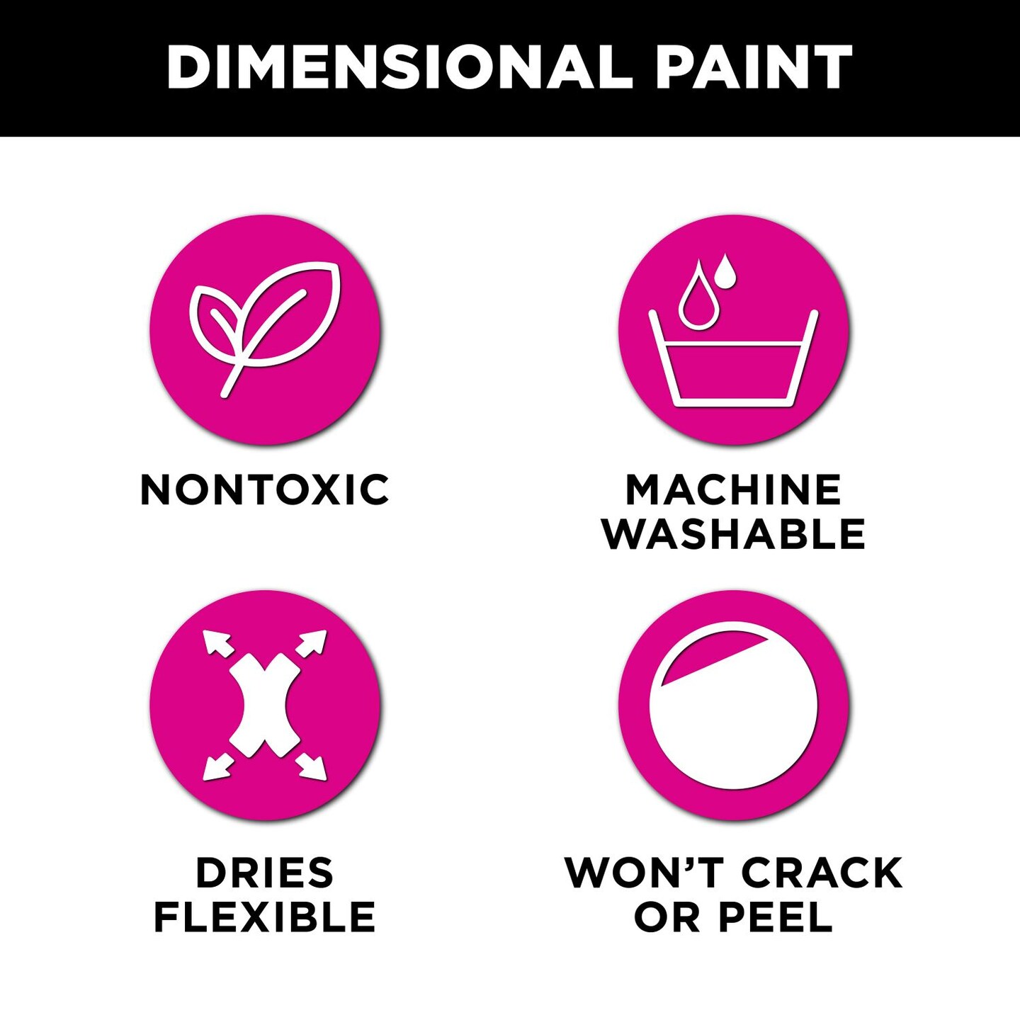 Tulip Puff Paint Shiny USA, Multi-Surface Craft Paint, 4 fl. oz. 3 Pack
