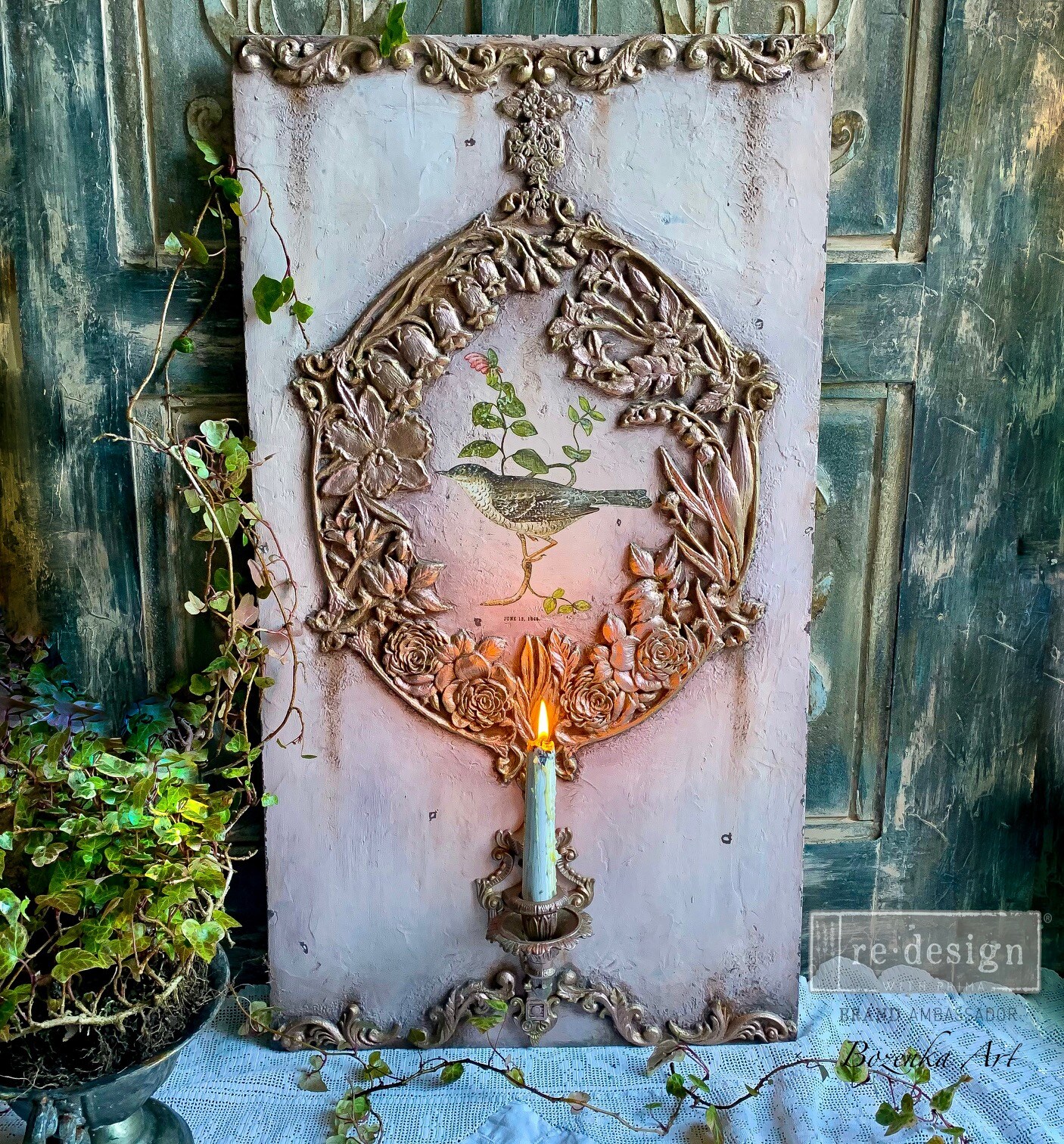 Redesign Decor Moulds® - Wildflower - 8"x5", 8mm thickness Copyright #VA0002330076