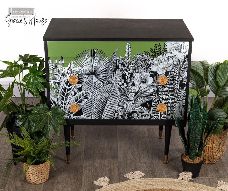 Decor Transfers&#xAE; 24x35 - Abstract Jungle - total sheet size 24&#x22;x35&#x22;, cut into 2 sheets
