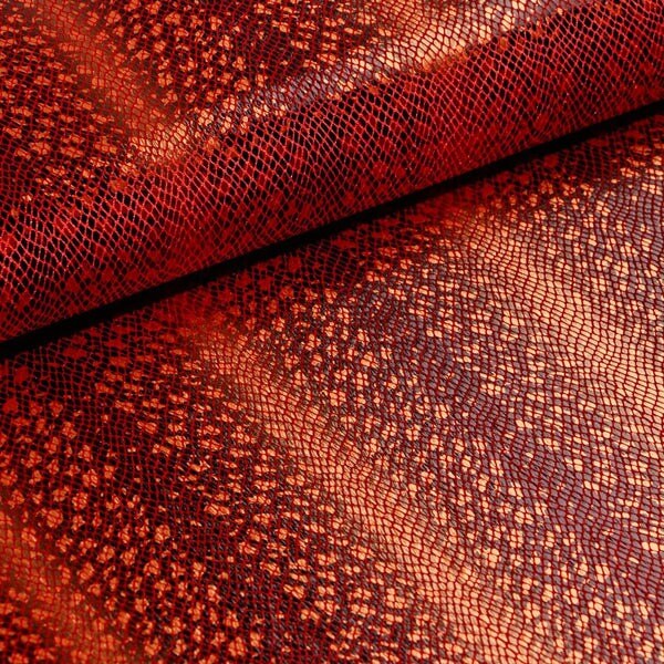 Venomous Foil Printed Stretch Velvet Fabric
